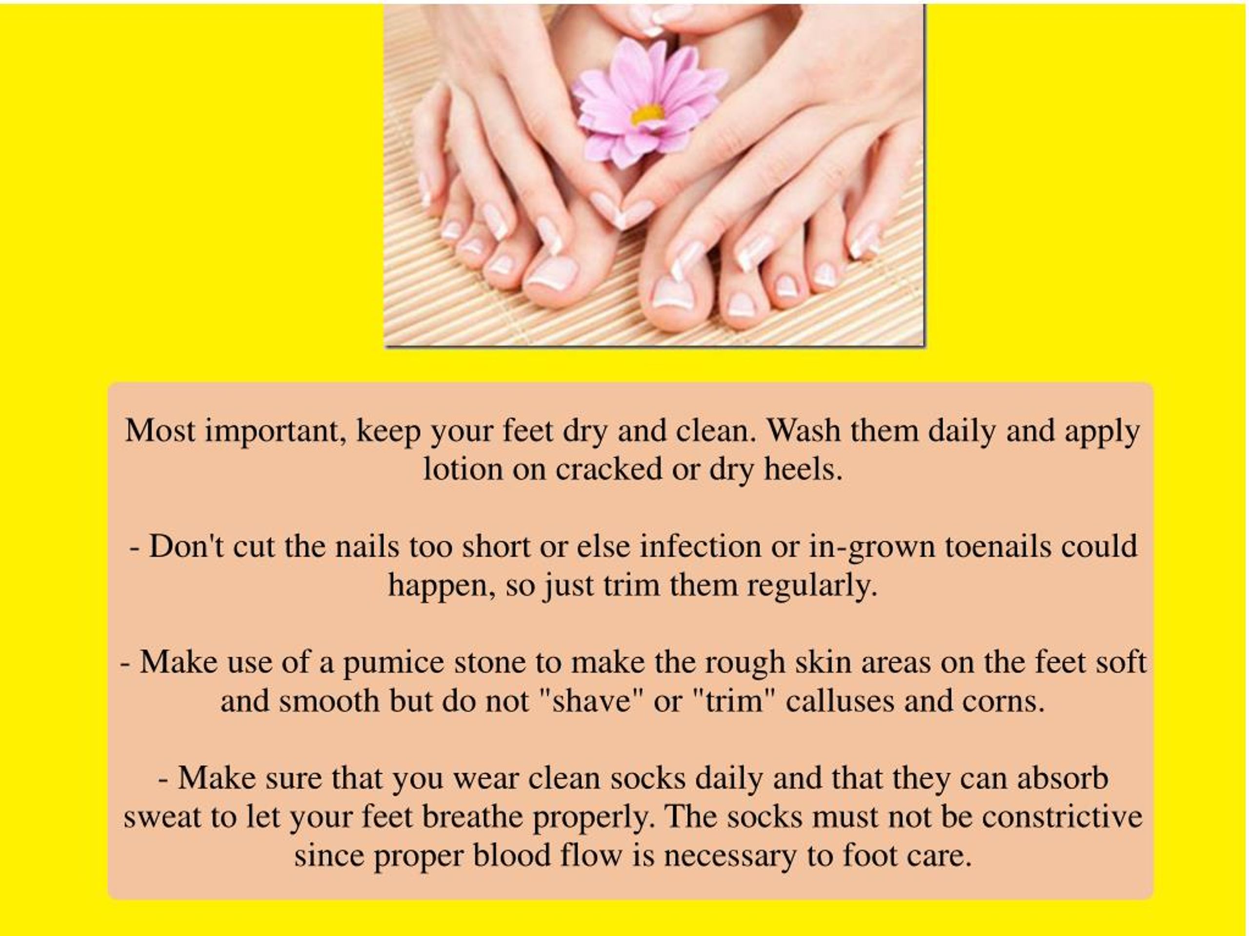 PPT Daily Foot Care Tips PowerPoint Presentation, free download ID