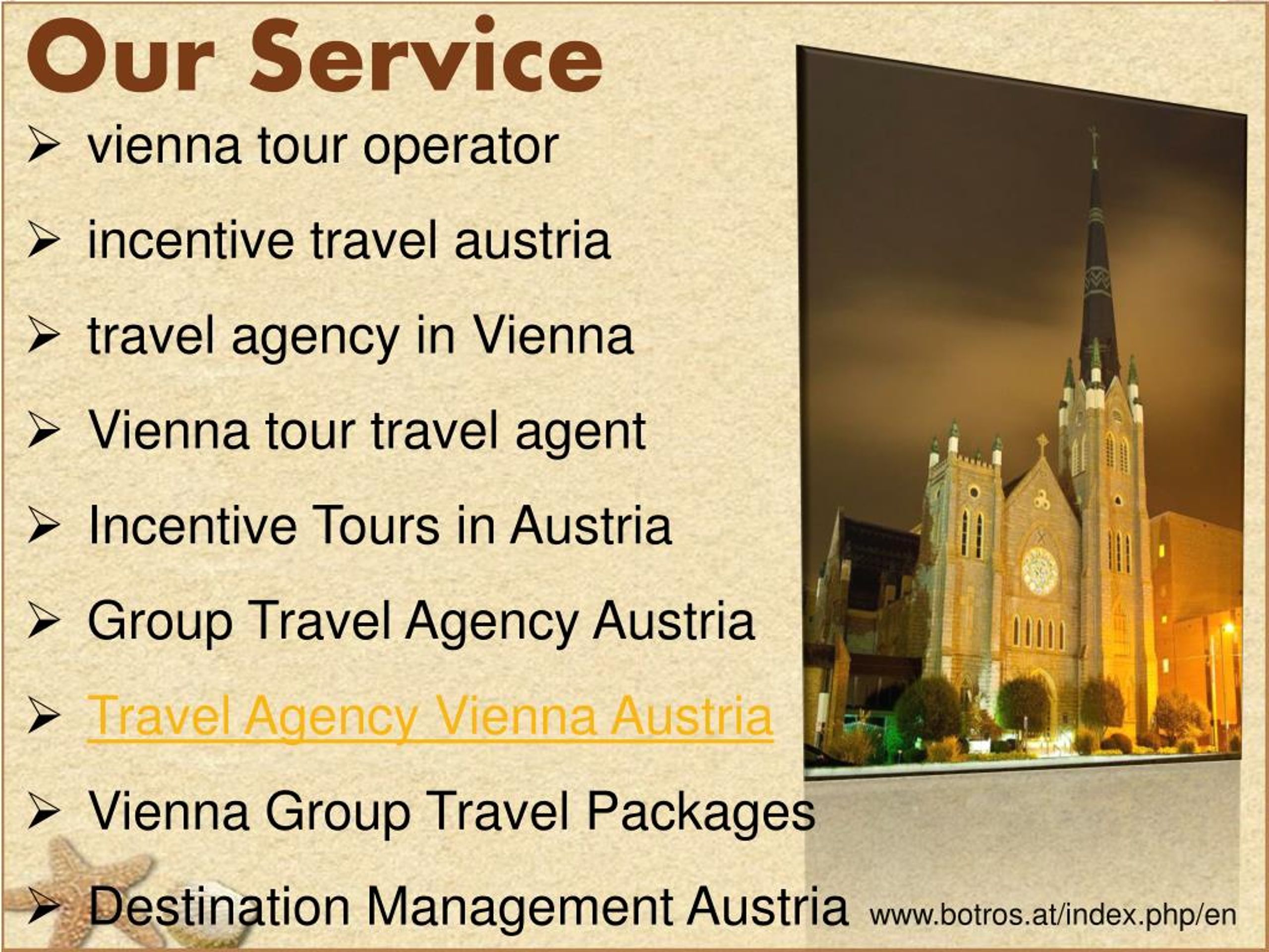 PPT Travel Agency Vienna Austria PowerPoint Presentation, free