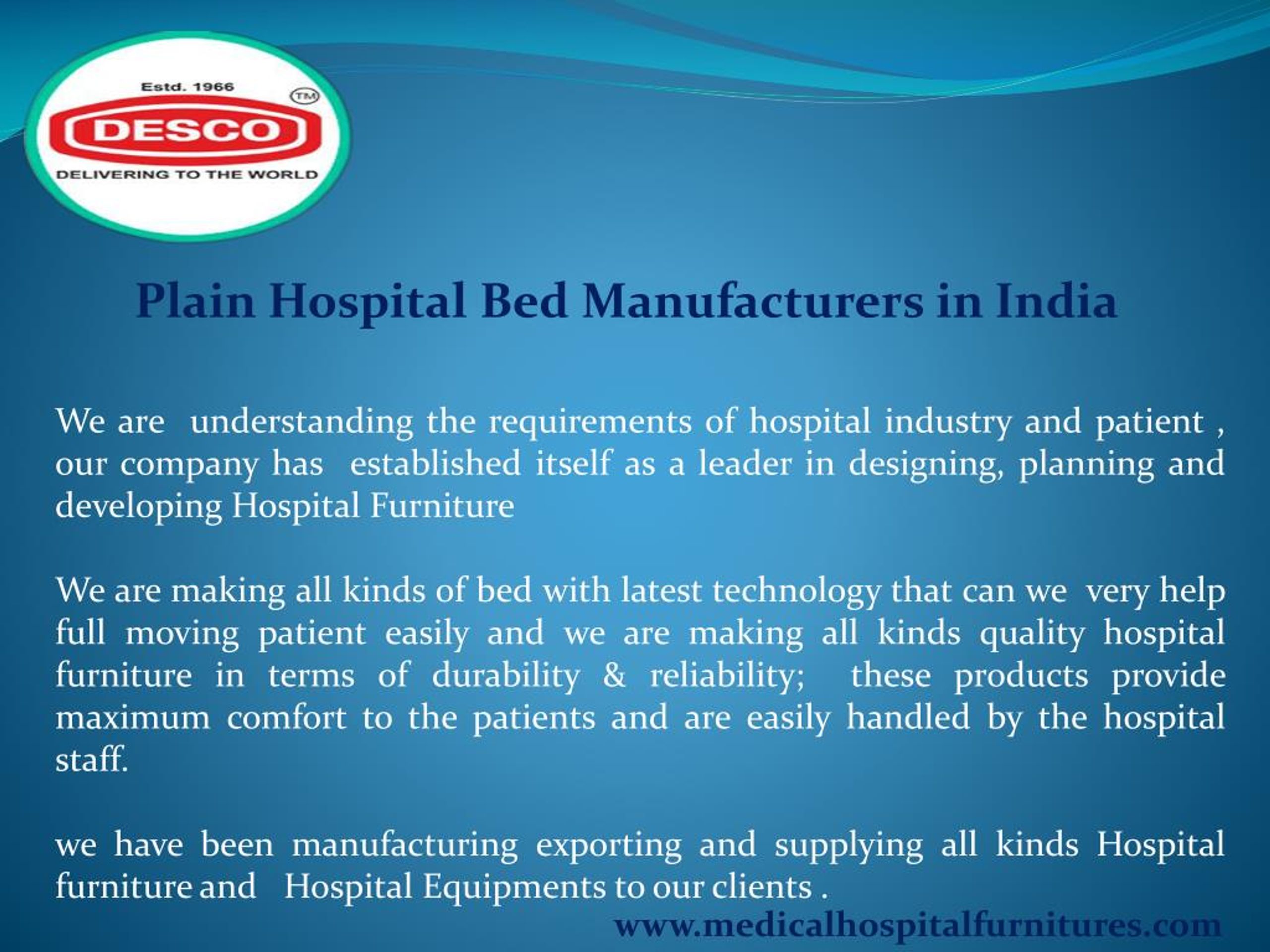 PPT Plain Hospital Bed Manufacturers in India PowerPoint Presentation
