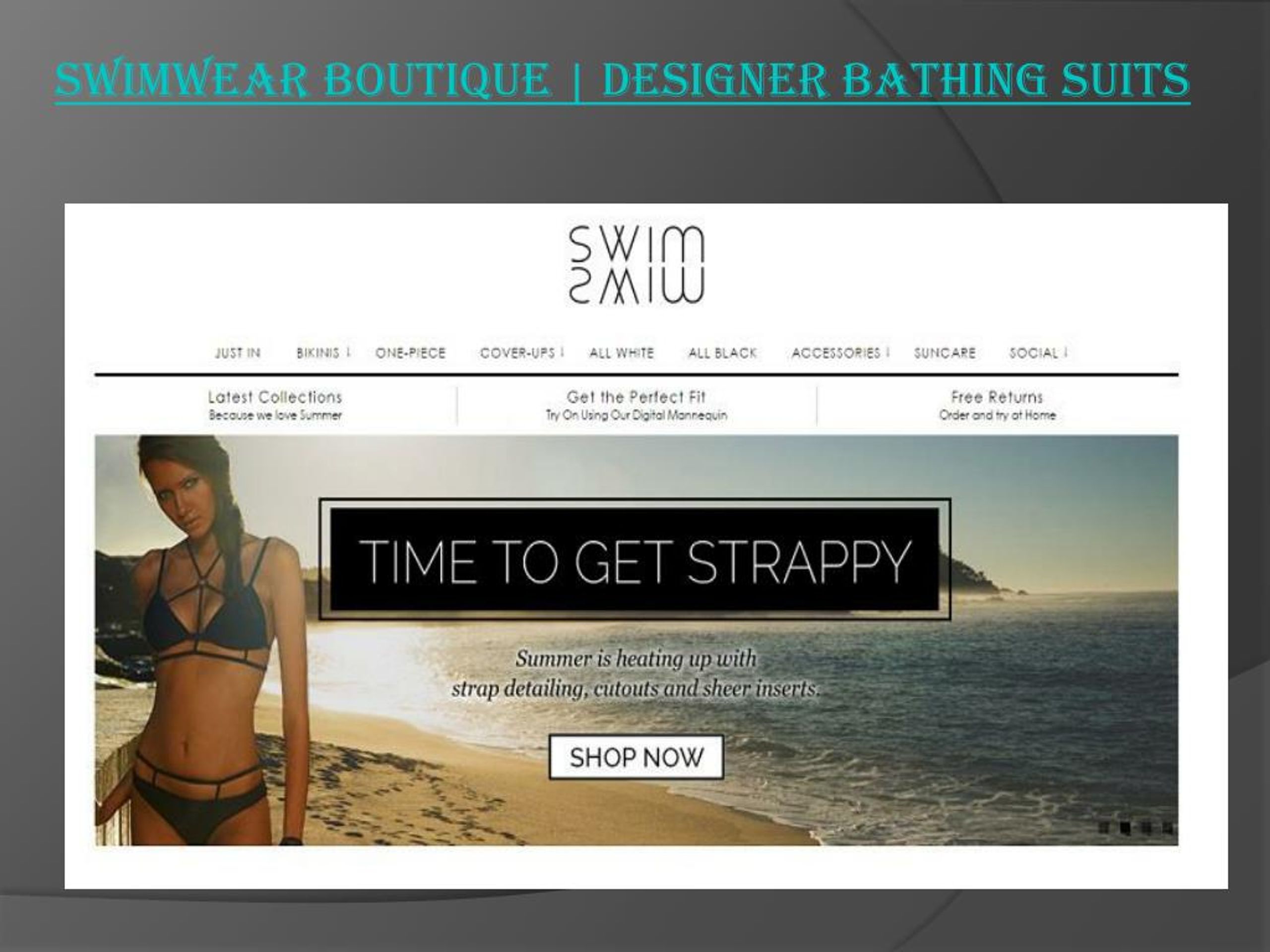 PPT Swimwear Boutique Designer Bathing Suits PowerPoint