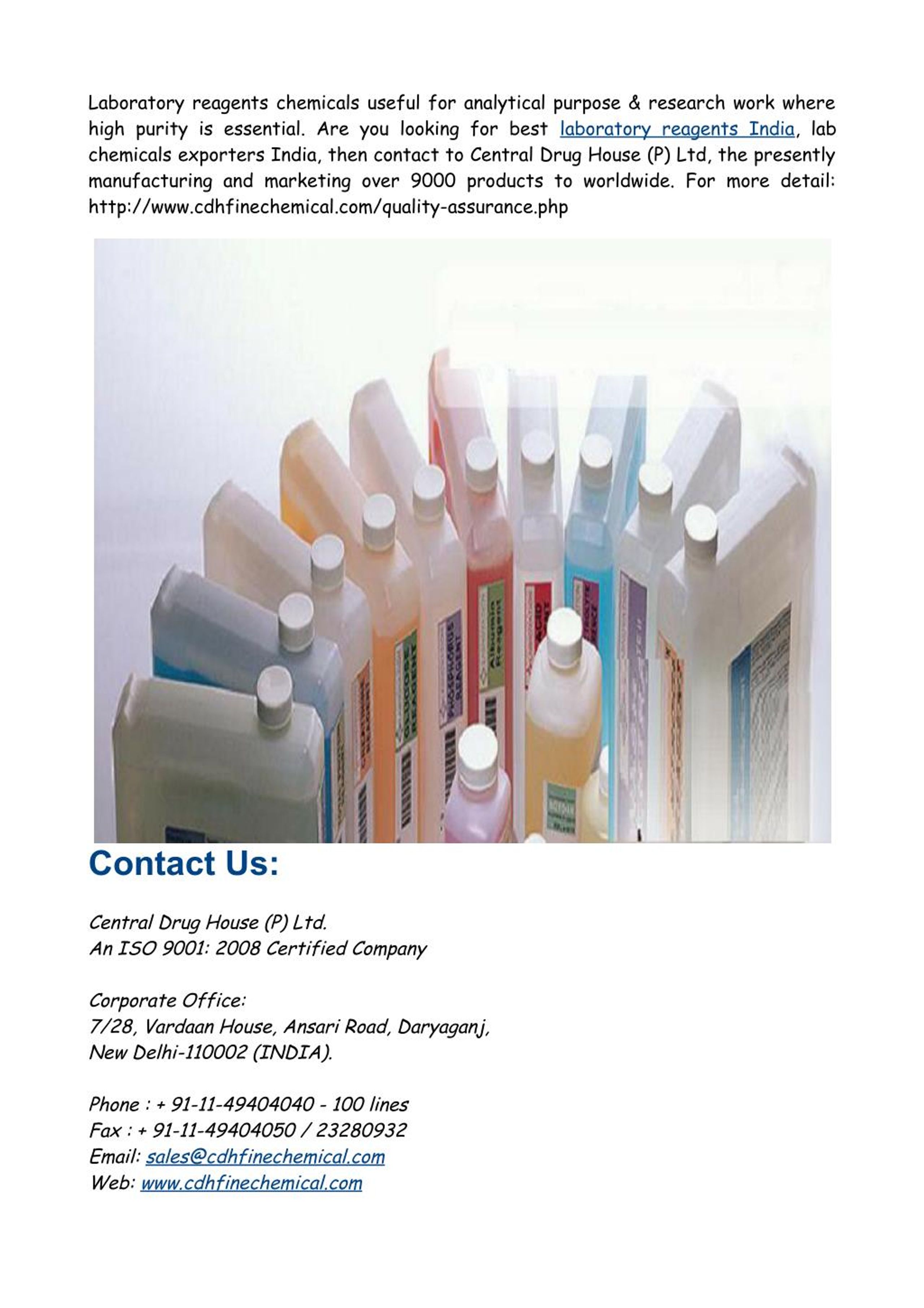 PPT Laboratory Reagents Chemicals Exporters in India PowerPoint