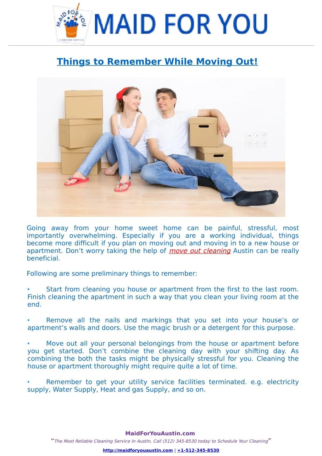 PPT Things to Remember While Moving Out! PowerPoint Presentation ID