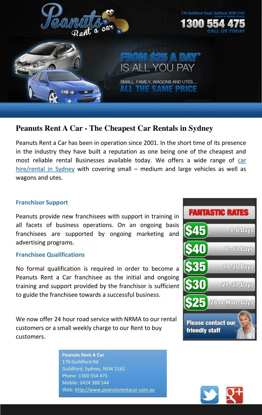 PPT Peanuts Rent A Car The Cheapest Car Rentals in Sydney