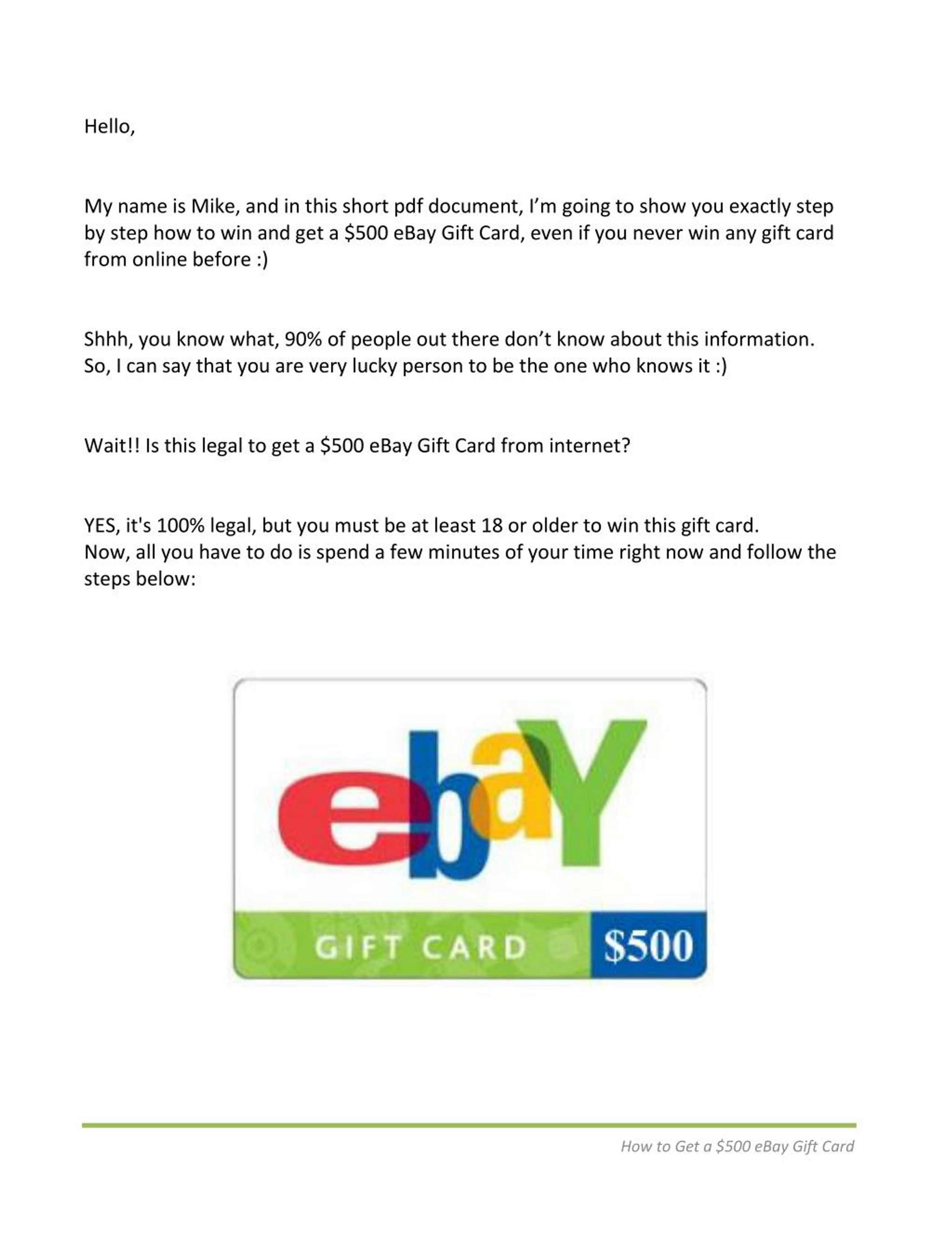 PPT Get a 500 eBay Gift Card with 3 Simple Steps PowerPoint