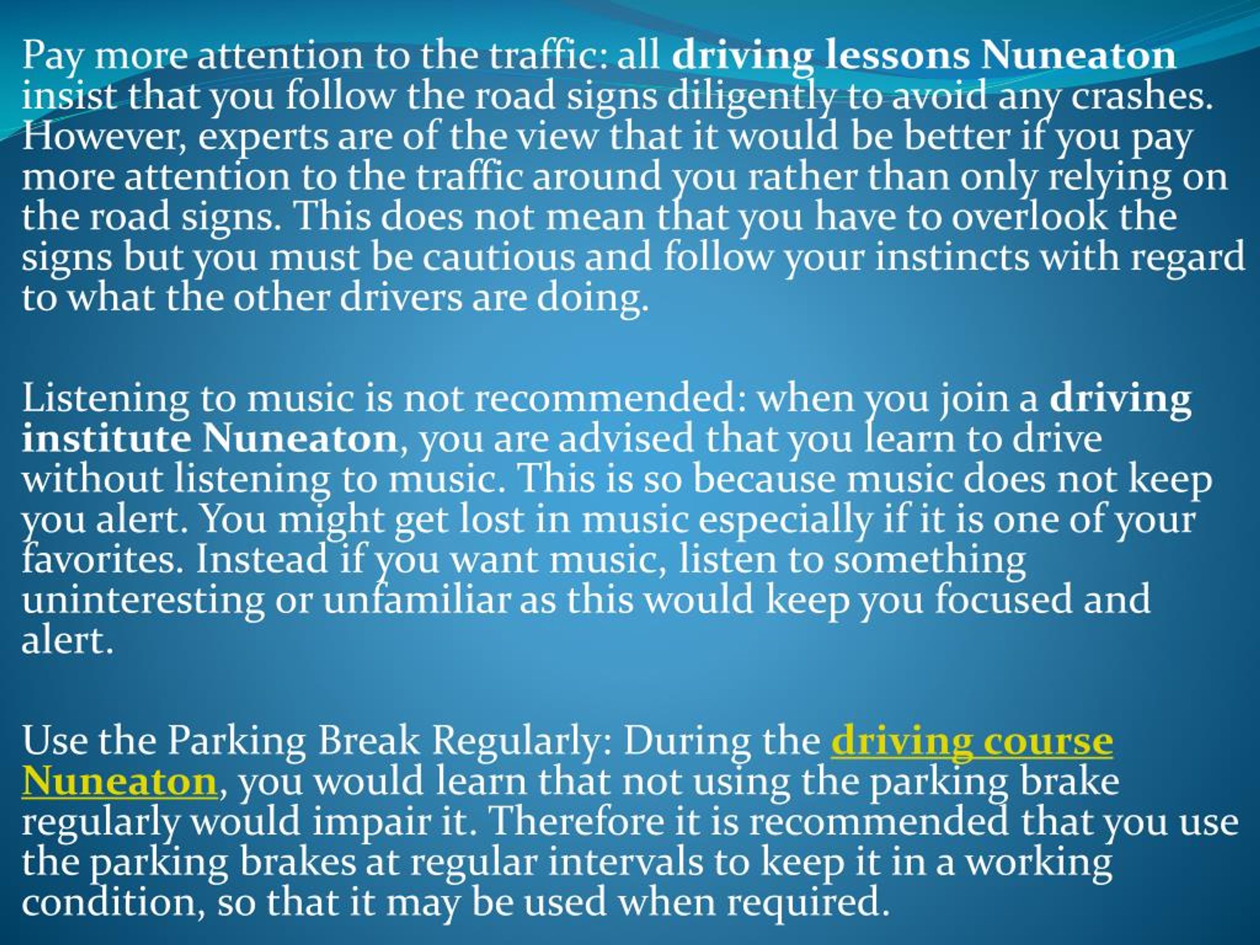 PPT Little Known Safety Driving Tips PowerPoint Presentation, free download ID7234154