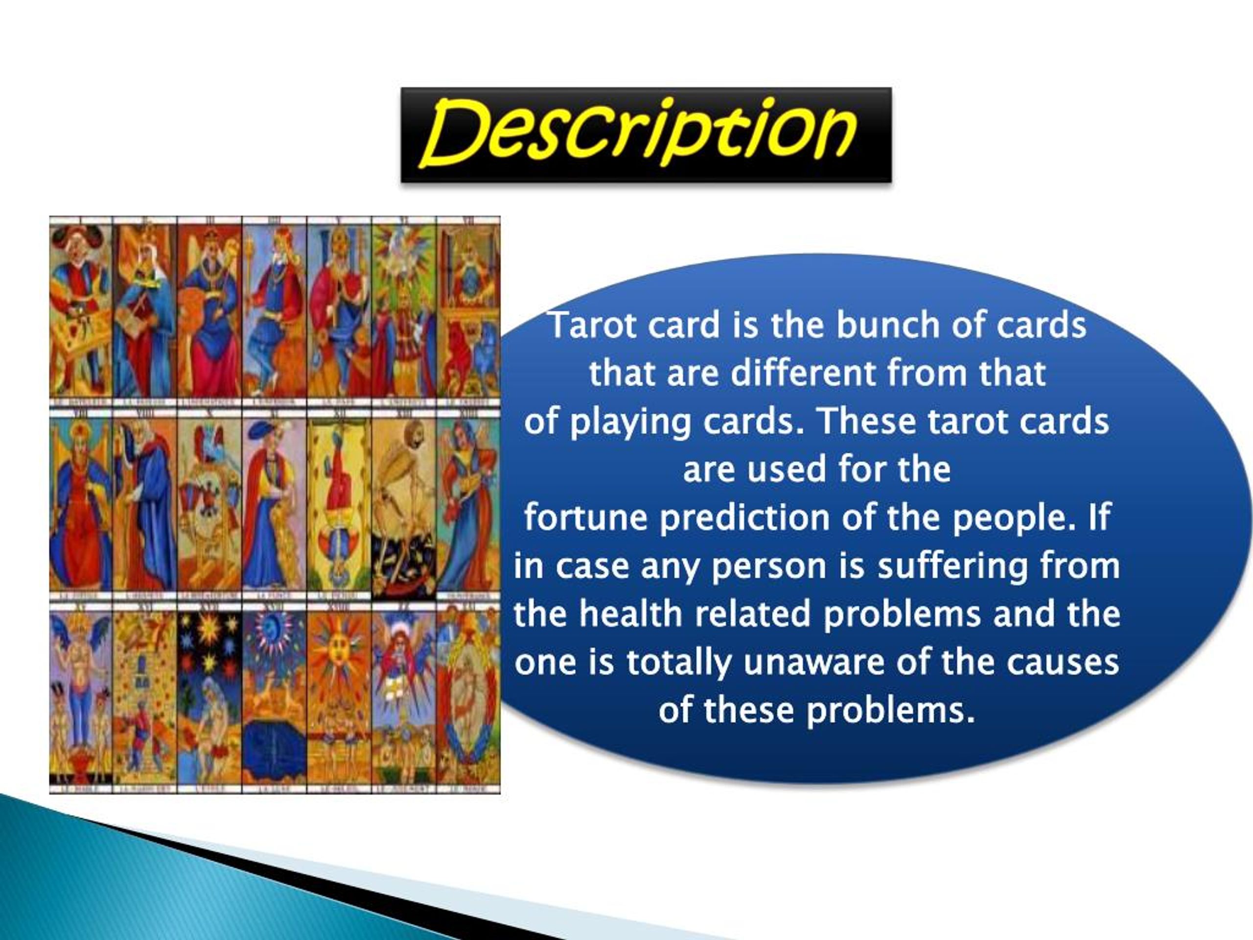 PPT Original Tarot Cards For Health, 9799848845 PowerPoint