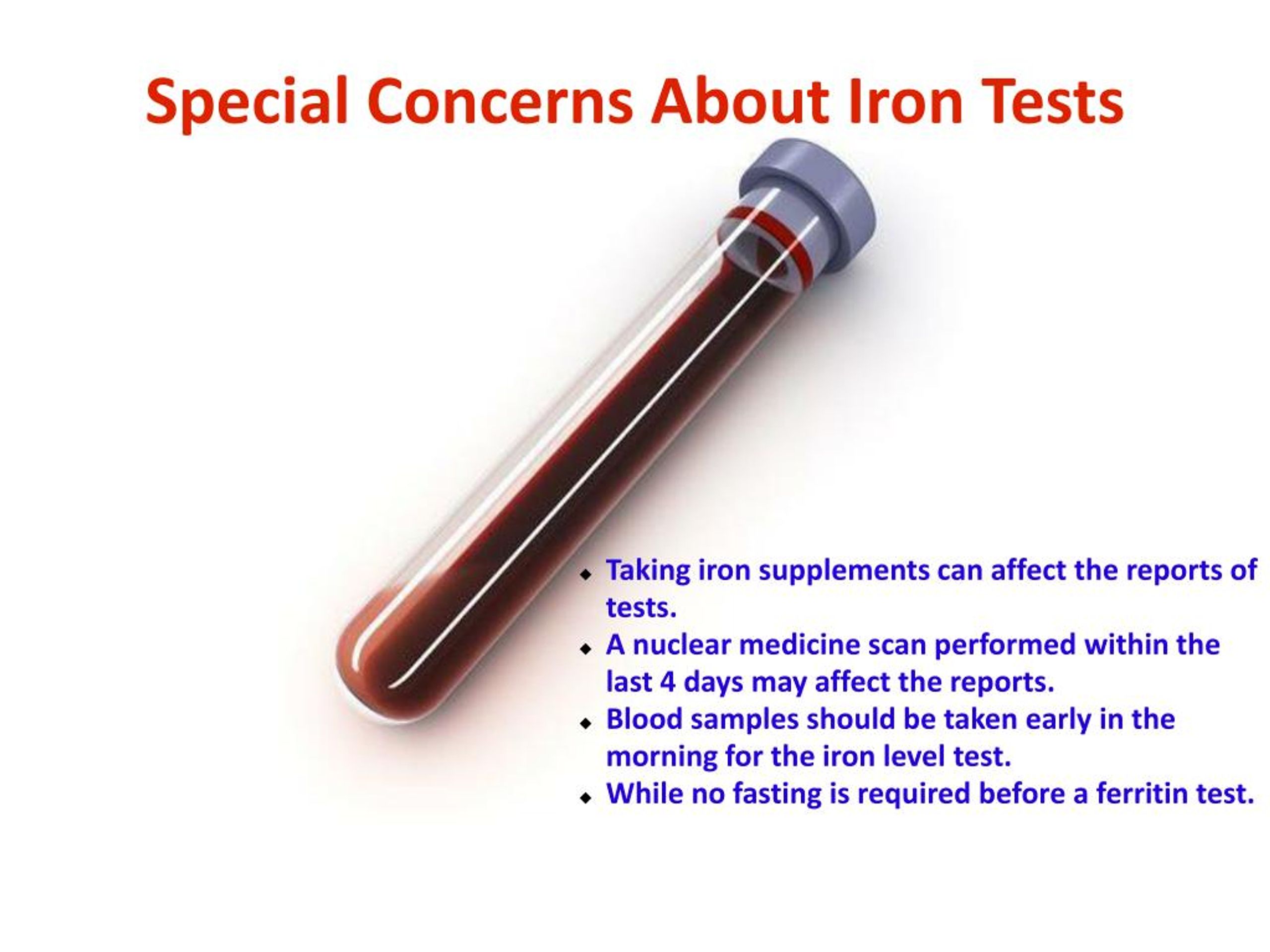 PPT Iron Levels Blood Tests PowerPoint Presentation, free download