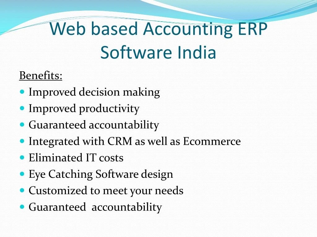 PPT Web Based Accounting Software India PowerPoint Presentation ID