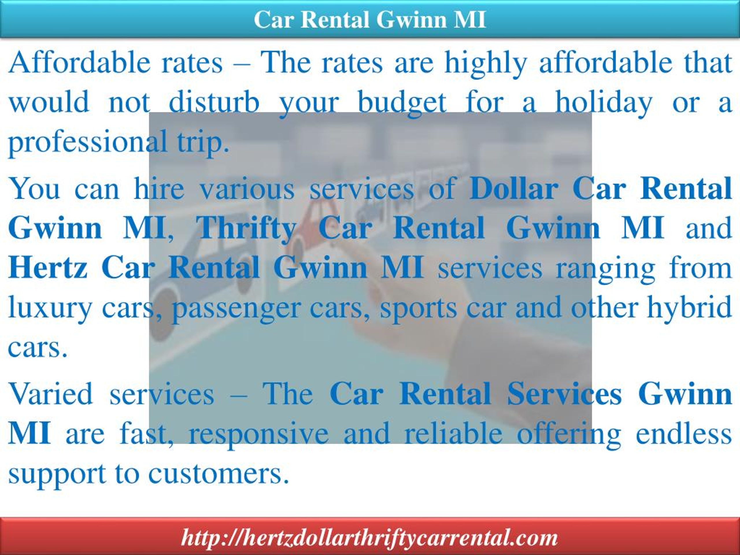 PPT Car Rental Gwinn MI PowerPoint Presentation, free download ID