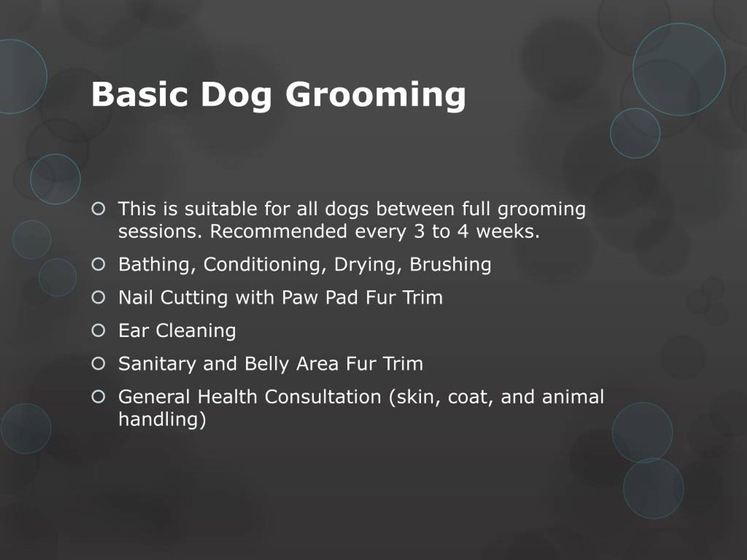 PPT Dog grooming PowerPoint Presentation, free download ID7239740