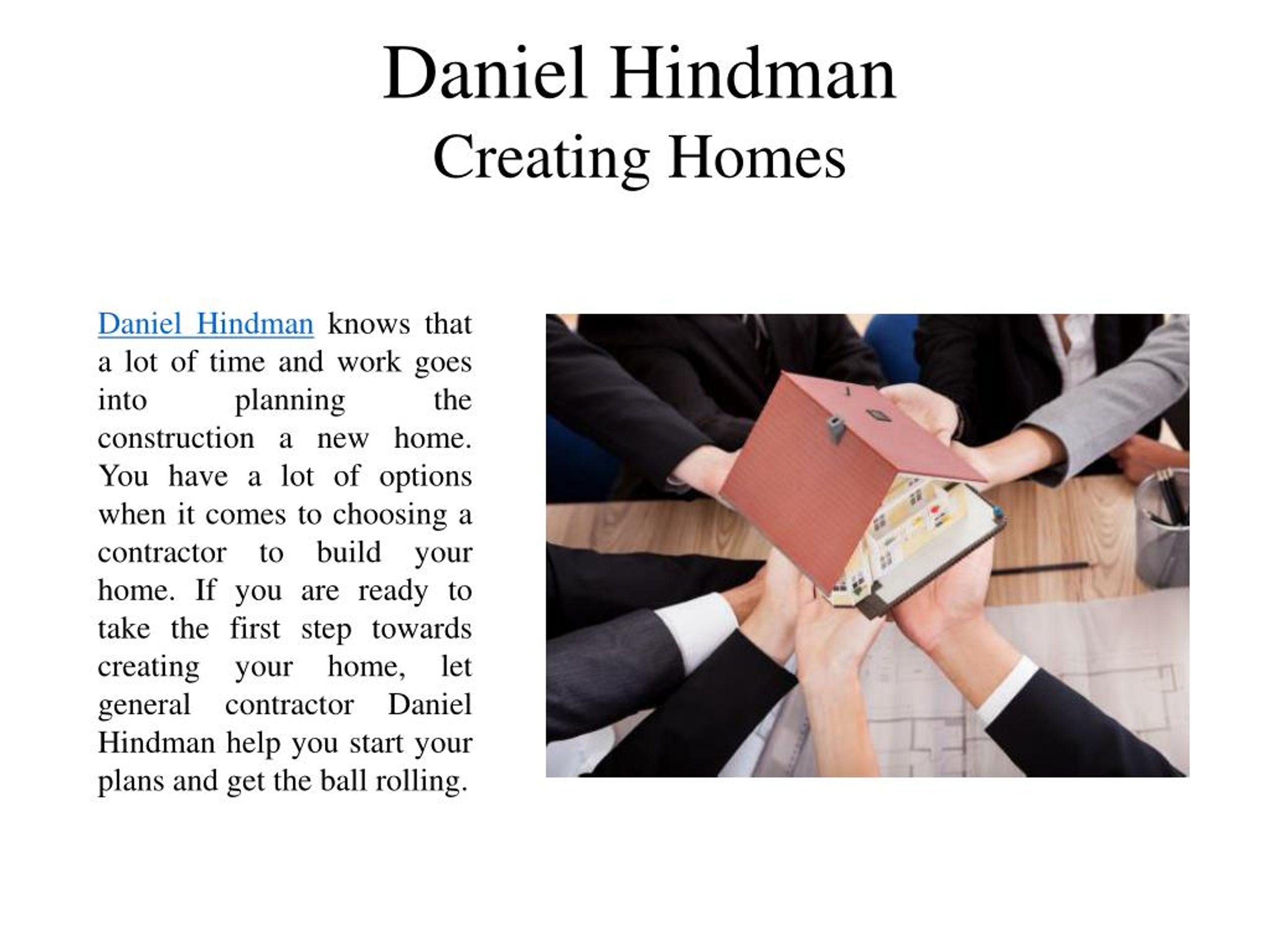 PPT Daniel Hindman Building Contractor PowerPoint Presentation