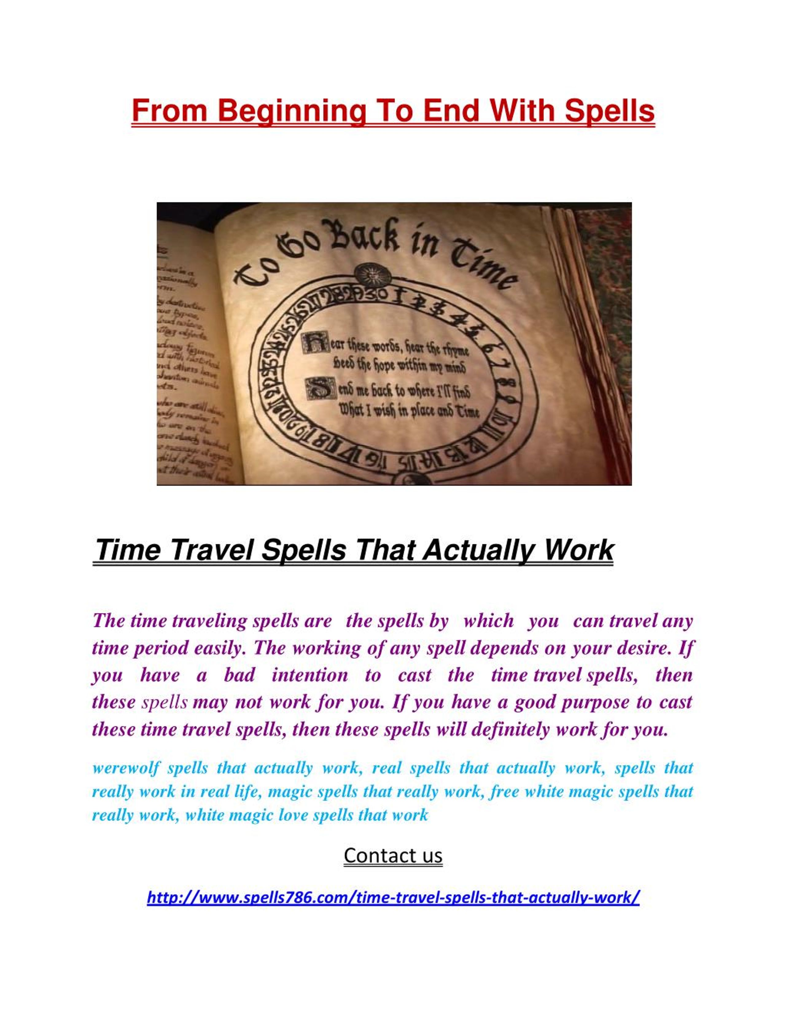 PPT Time Travel Spells That Actually Work PowerPoint Presentation
