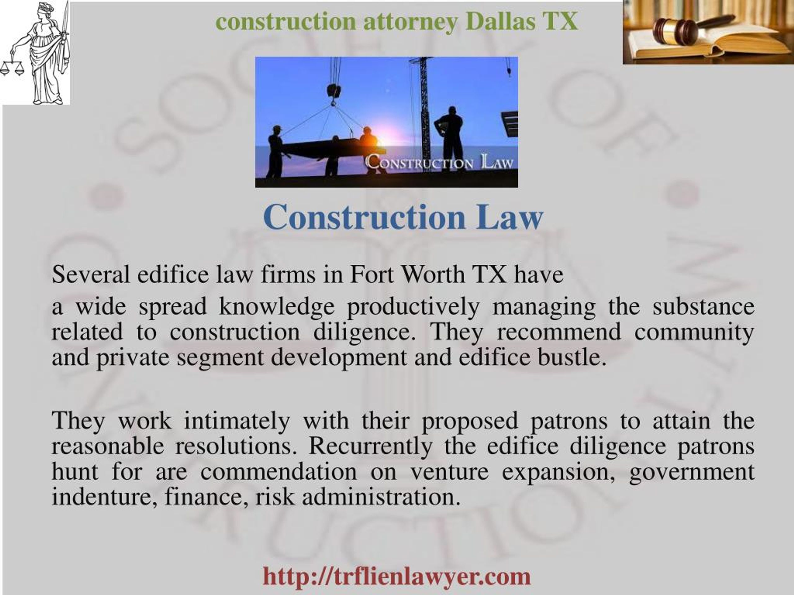 PPT T. Ric Construction Law, Liens and Attorney Dallas TX and Fort