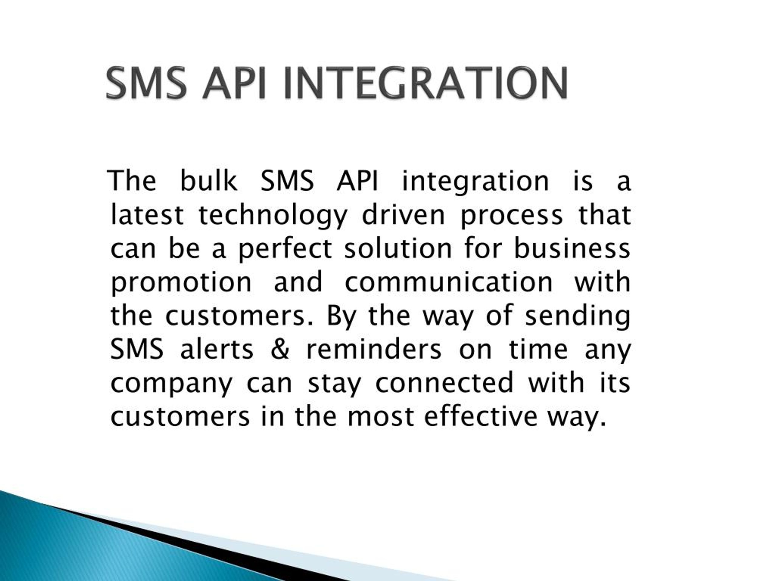 PPT SMS API Integration SMS JOSH PowerPoint Presentation, free