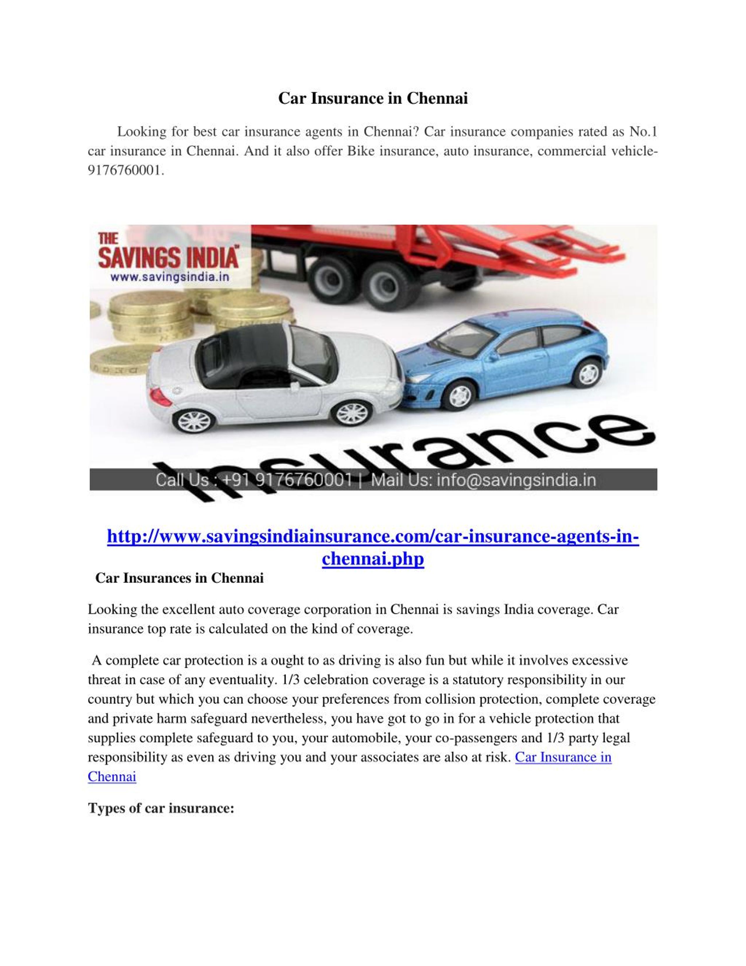 PPT Car Insurance in Chennai PowerPoint Presentation, free download
