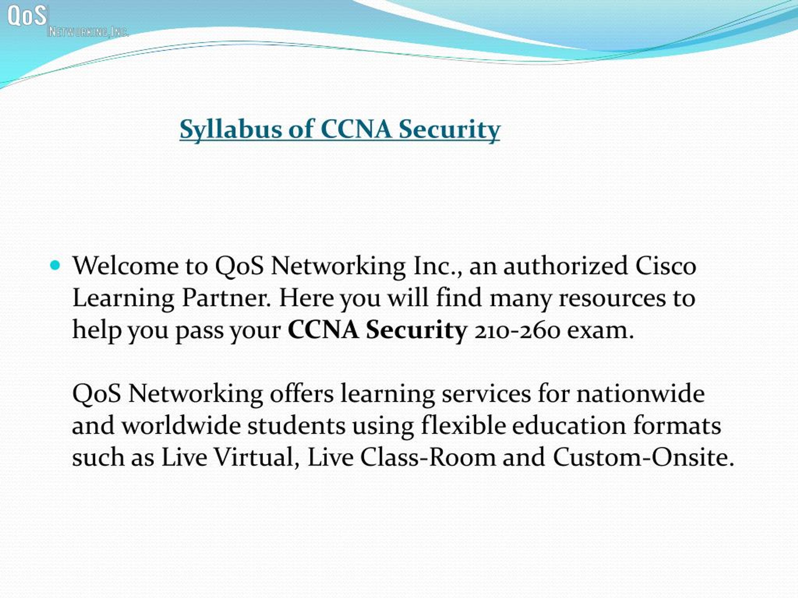 PPT Syllabus of CCNA Security PowerPoint Presentation, free download