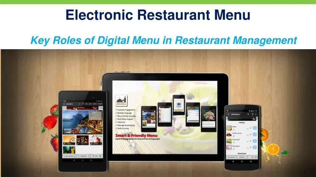 PPT Electronic Restaurant Menu App PowerPoint Presentation, free
