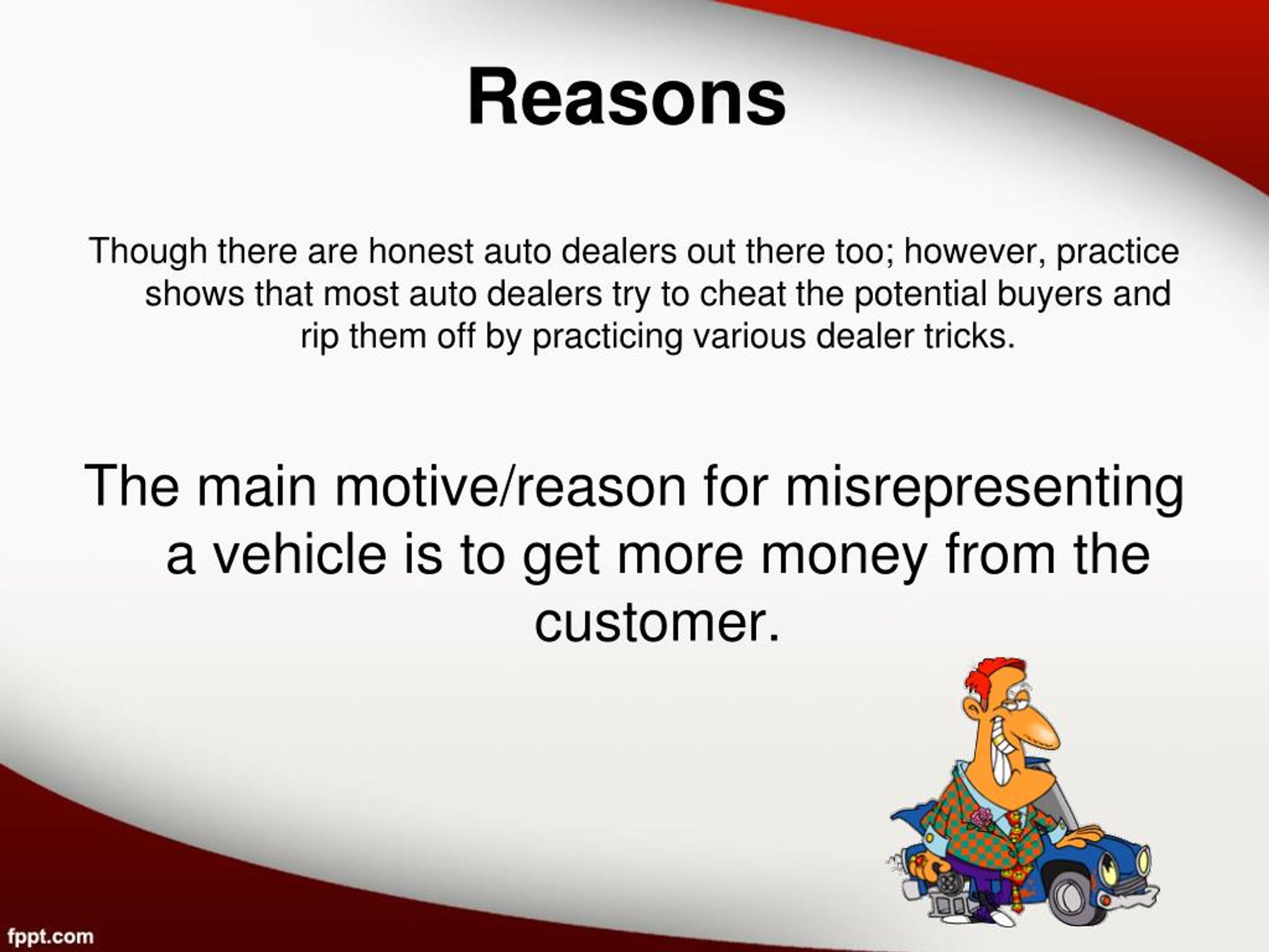 PPT Auto Fraud Common Dealer Tricks PowerPoint Presentation, free