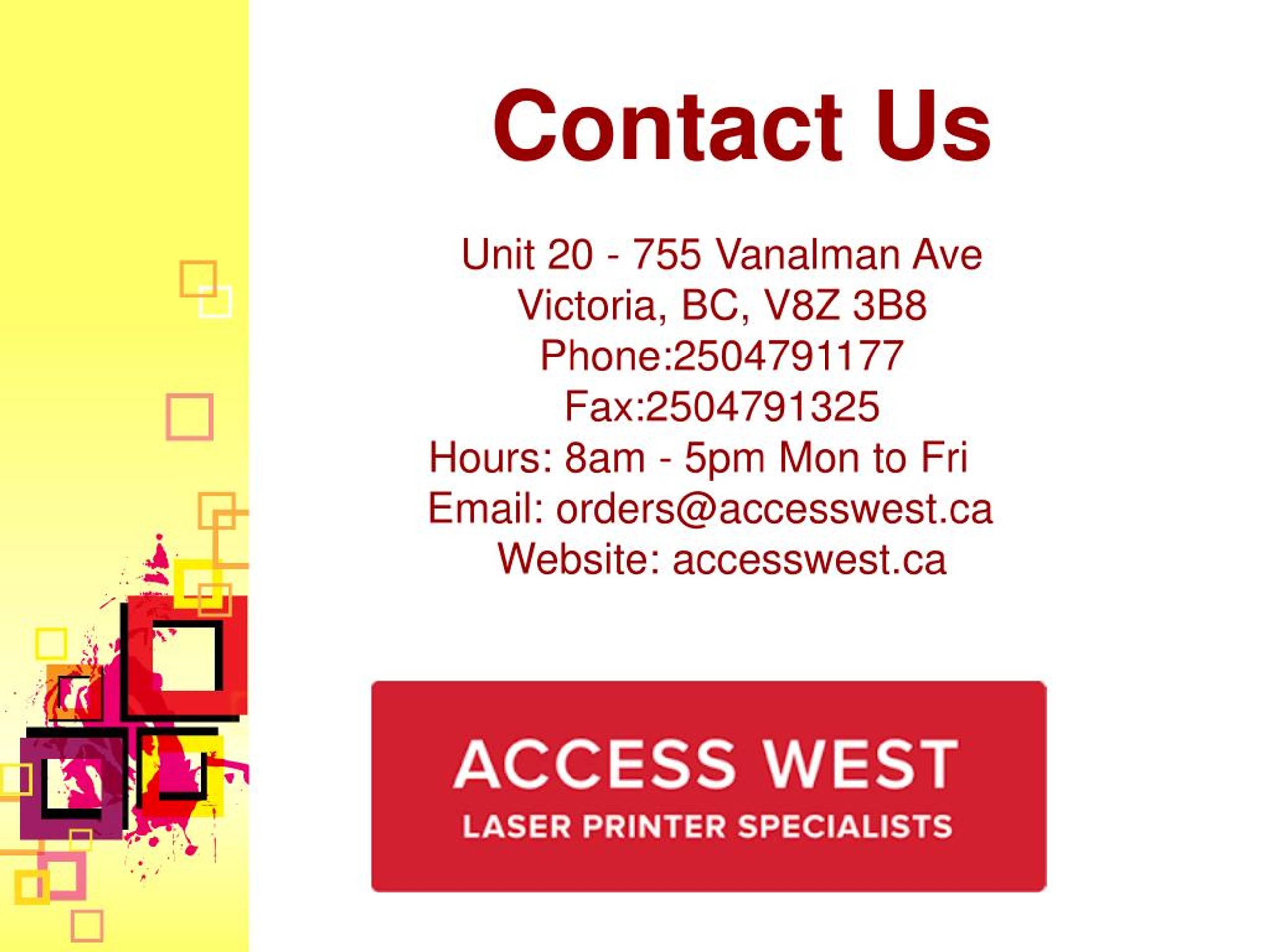 PPT Victoria Printing Services PowerPoint Presentation, free download