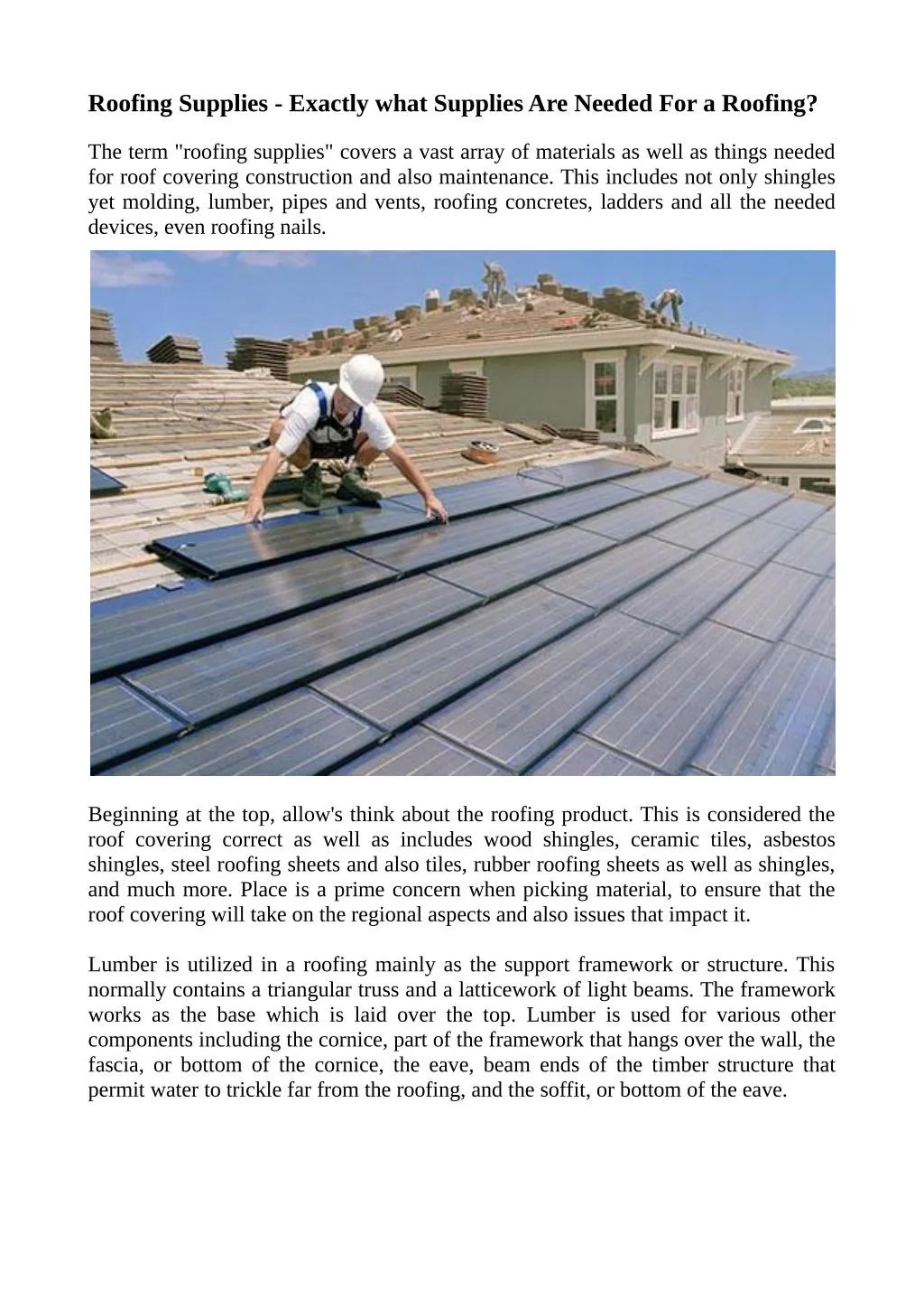 PPT Roofing Supplies Exactly what Supplies Are Needed For a Roofing