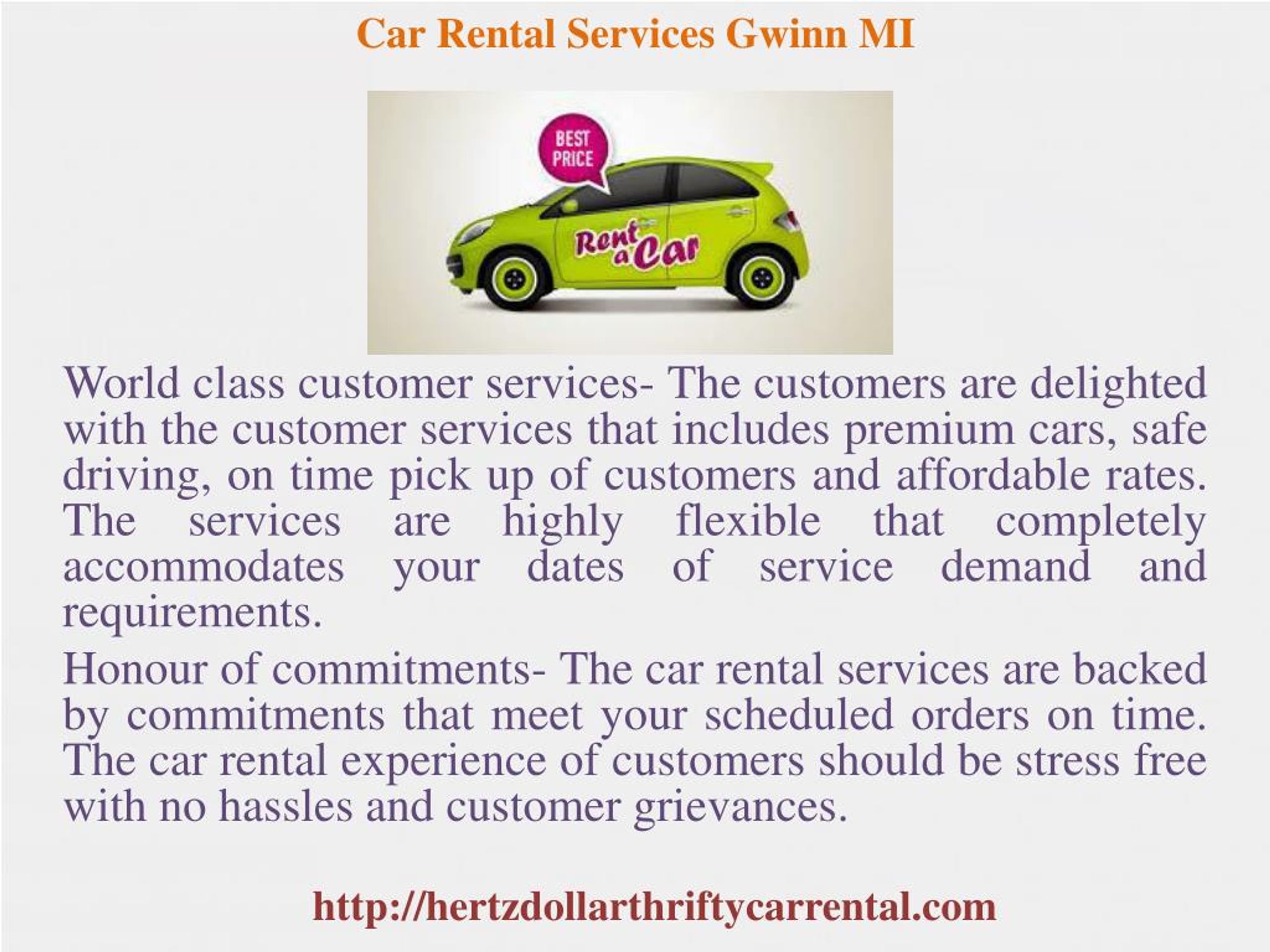 PPT Hertz, Thrifty, Dollar Car Rental Gwinn MI PowerPoint Presentation ID7258310