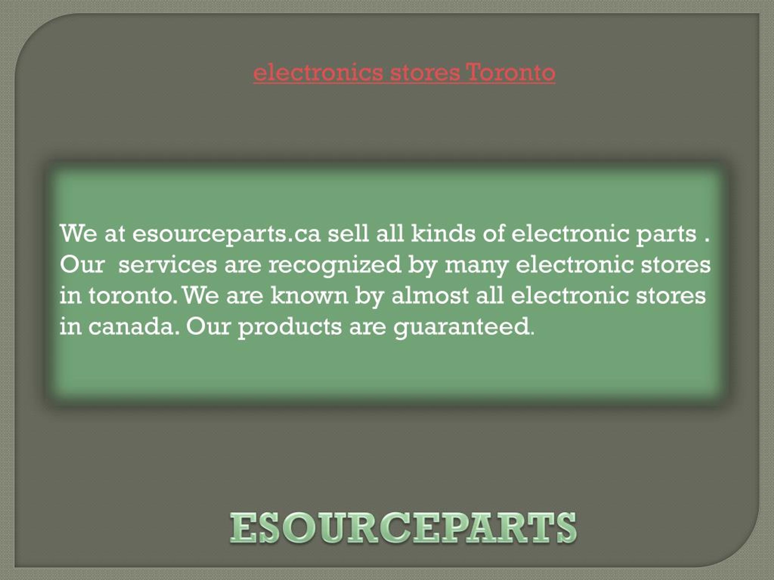 PPT electronics stores Toronto electronic parts Mississauga electronic parts toronto