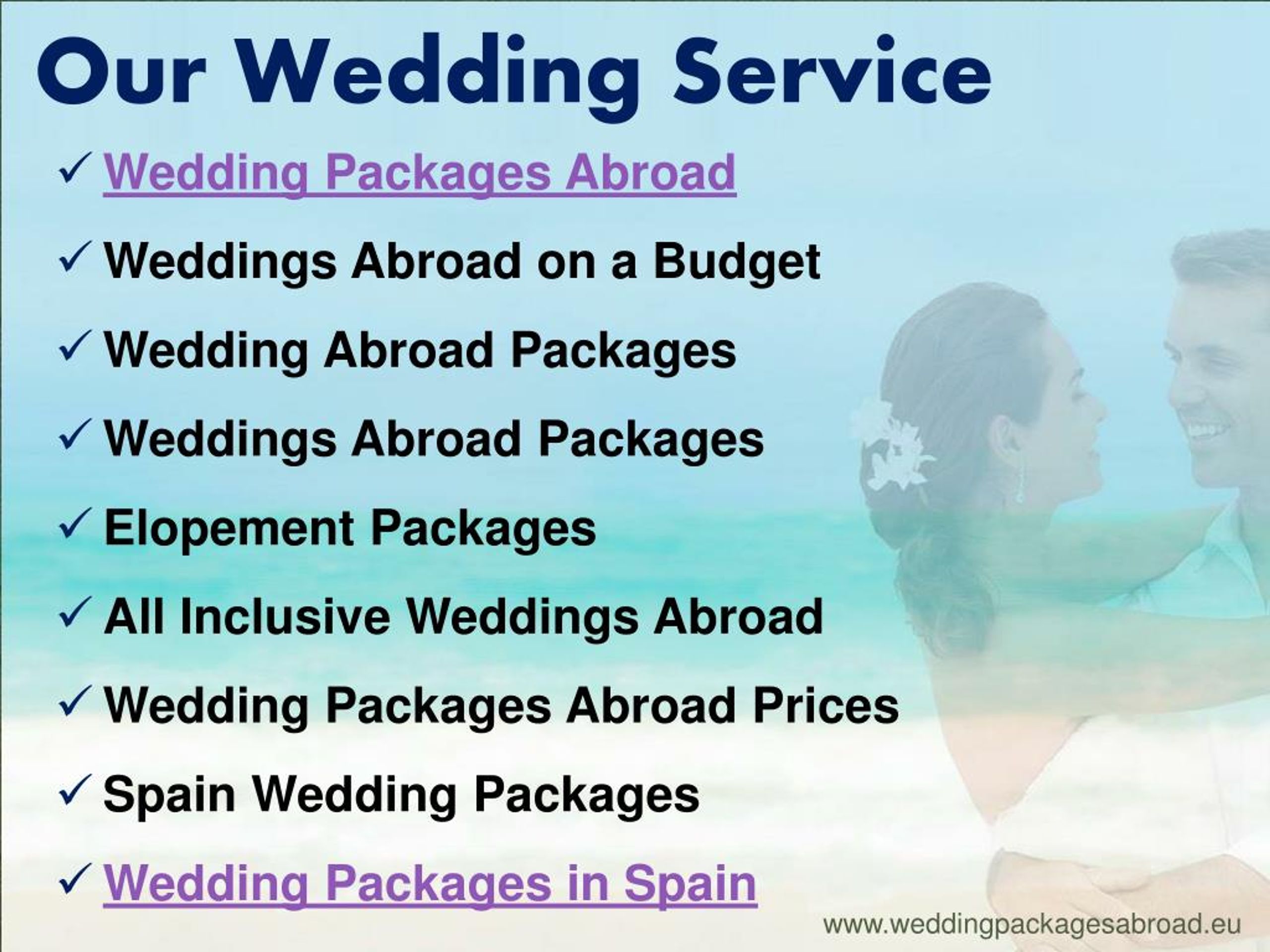 PPT Wedding Packages Abroad Launched Packages for Wedding in Spain