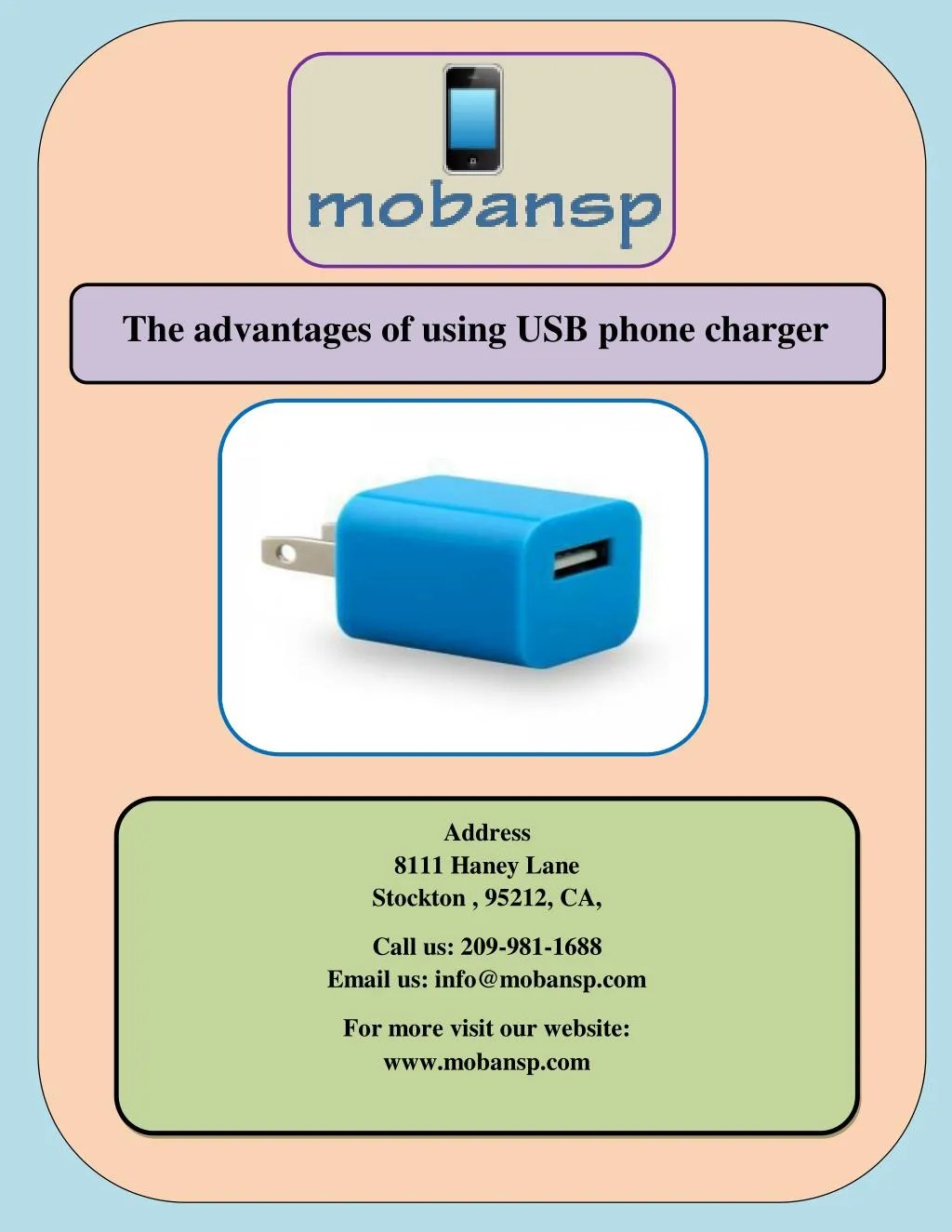 PPT The advantages of using USB phone charger PowerPoint Presentation