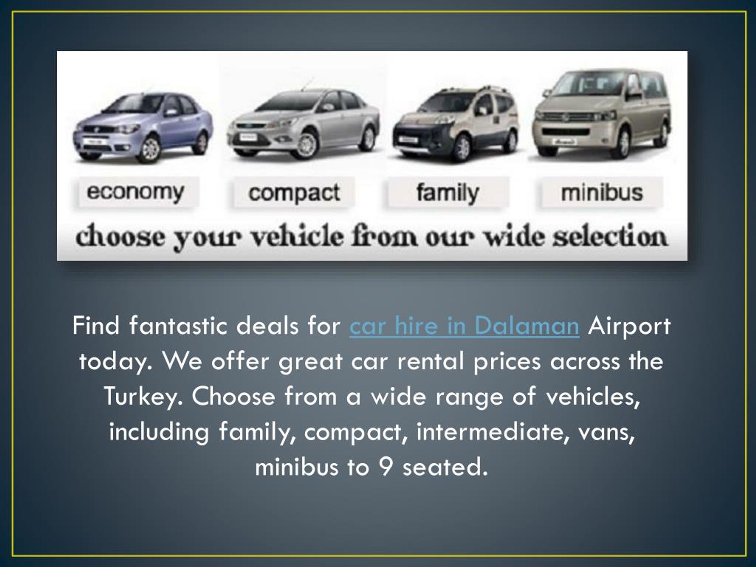 PPT Car Rental Dalaman Airport PowerPoint Presentation, free download