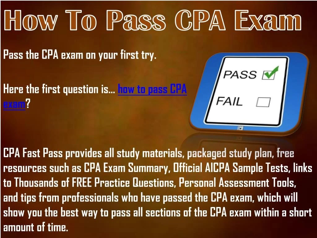 PPT CPA Exam Courses PowerPoint Presentation ID7260782