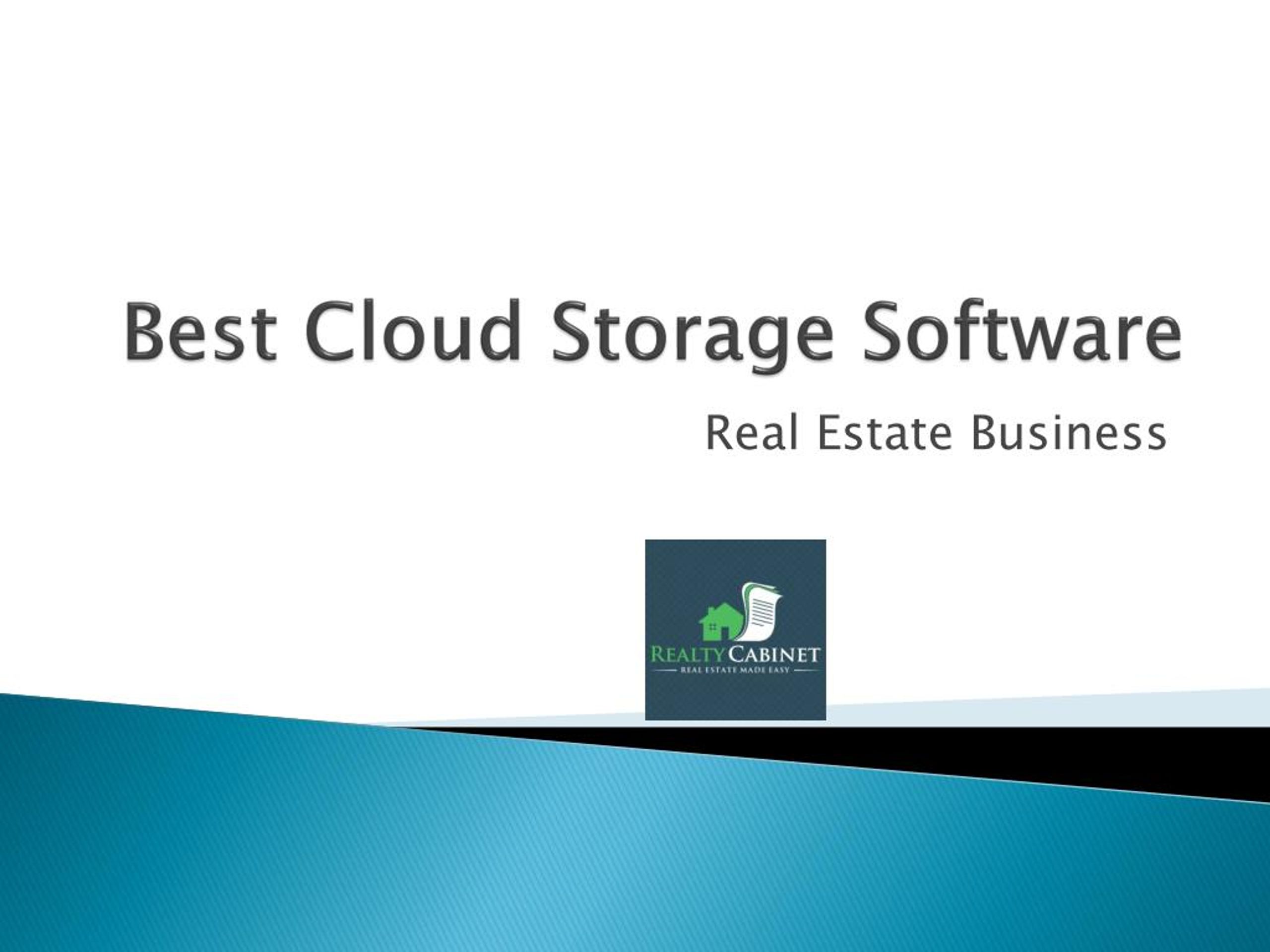 PPT Best Cloud File Storage Real estate Business PowerPoint