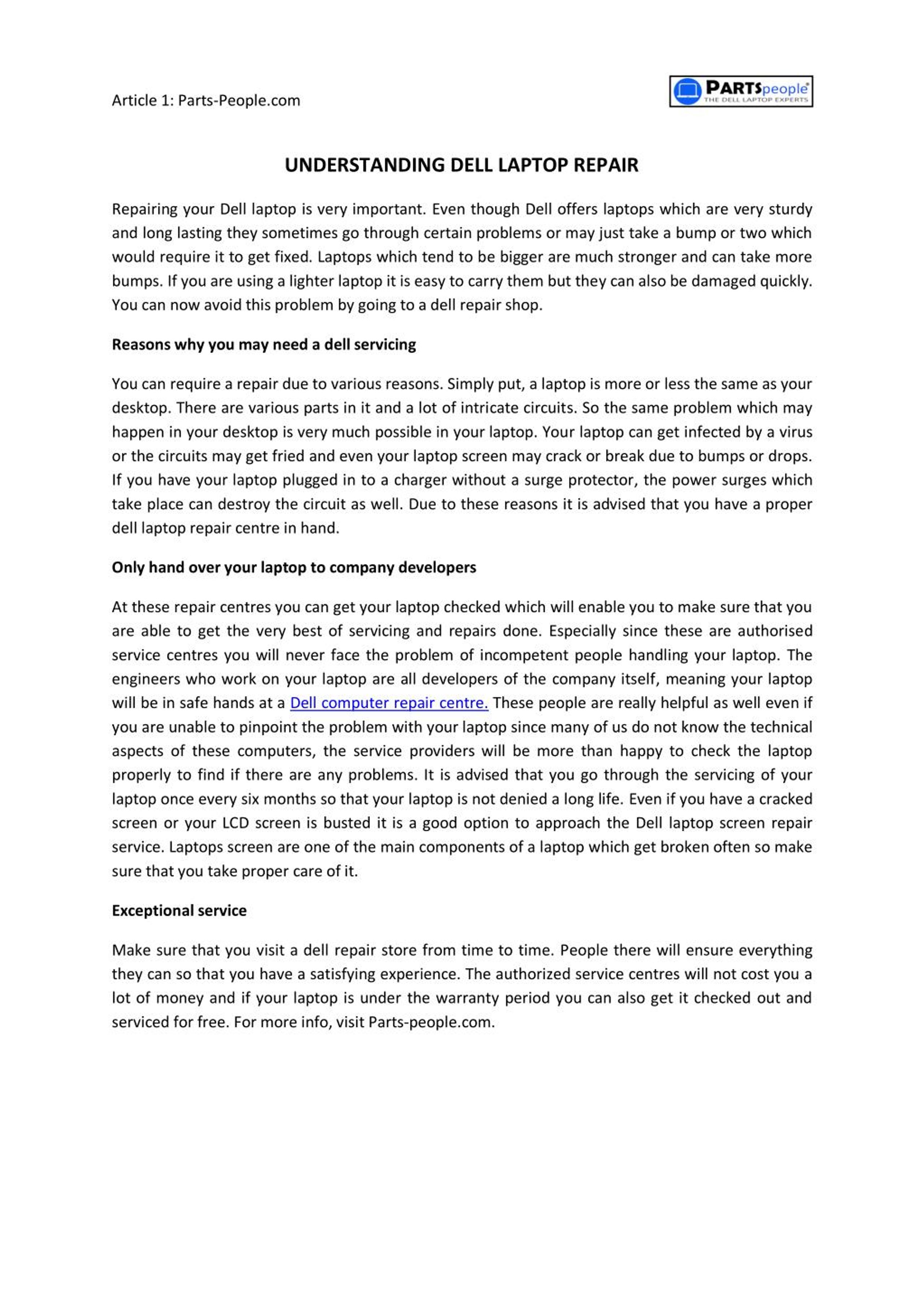 PPT Understanding Dell Laptop Repair PowerPoint Presentation, free download ID7267170