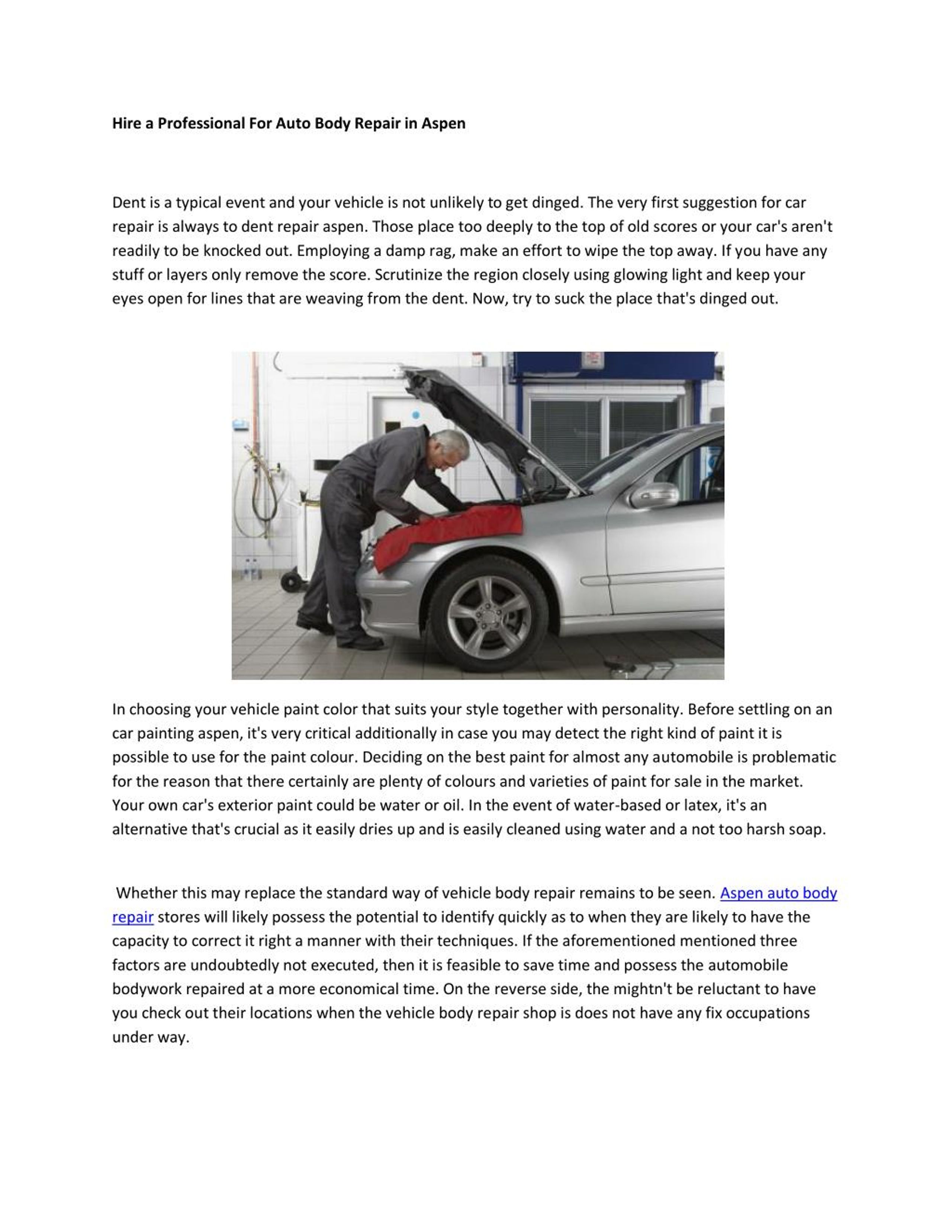 PPT aspen auto body repair PowerPoint Presentation, free download