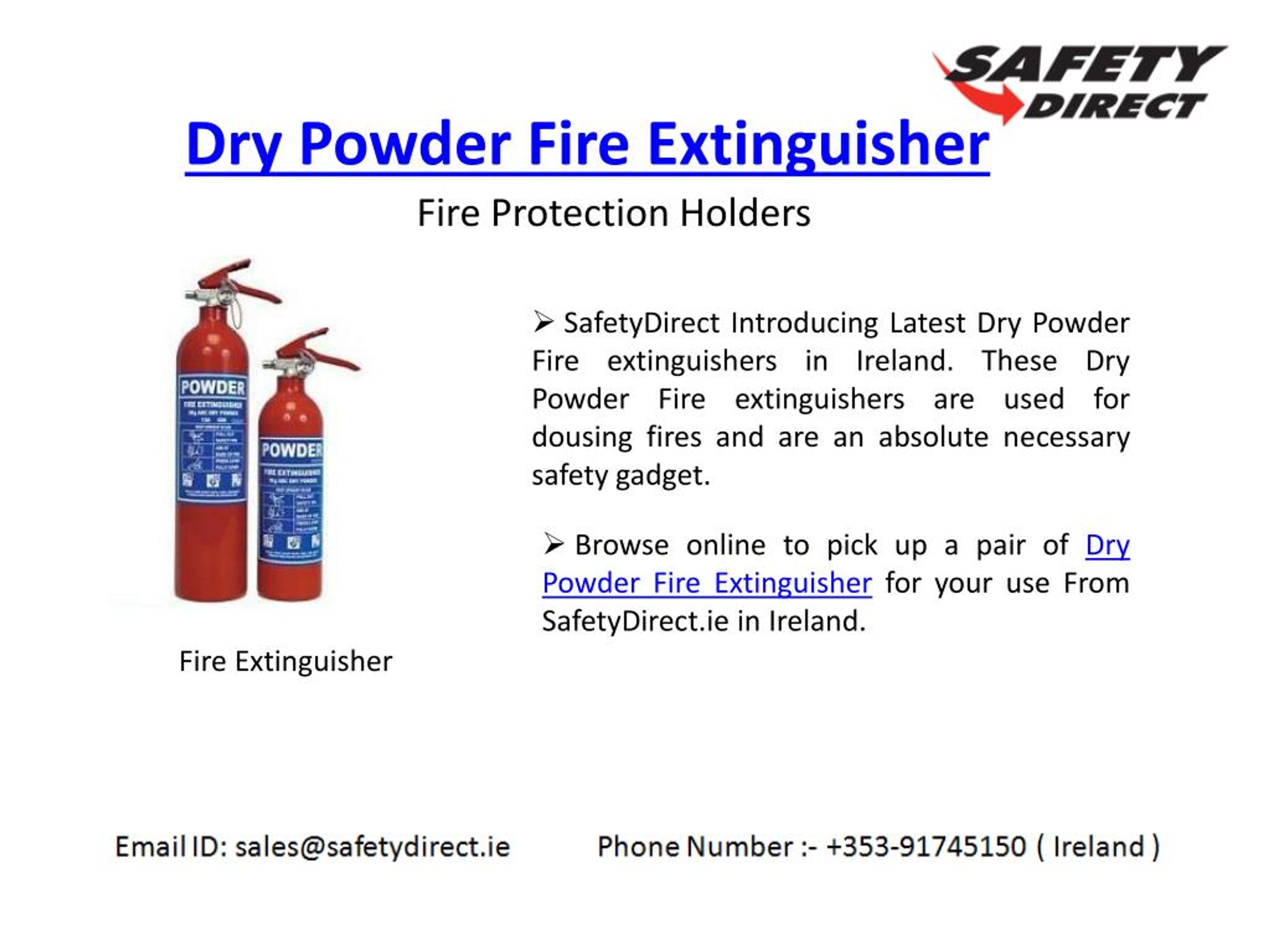 PPT Dry Powder Fire Extinguishers in Ireland at SafetyDirect.ie
