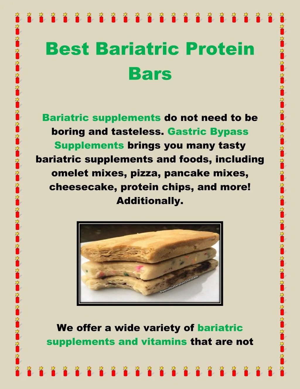 PPT Best Bariatric Protein Bars PowerPoint Presentation, free