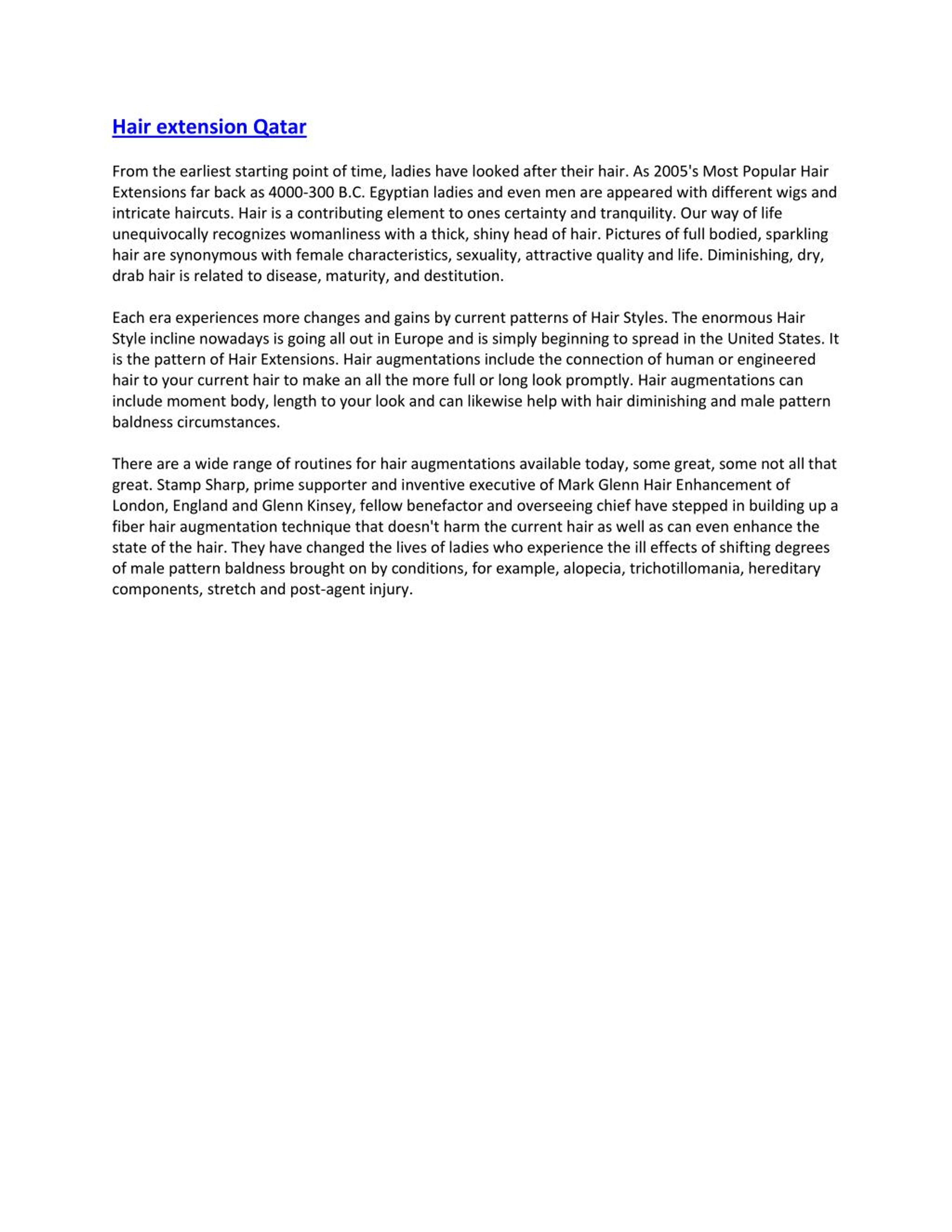 PPT Hair extension Qatar PowerPoint Presentation, free download ID