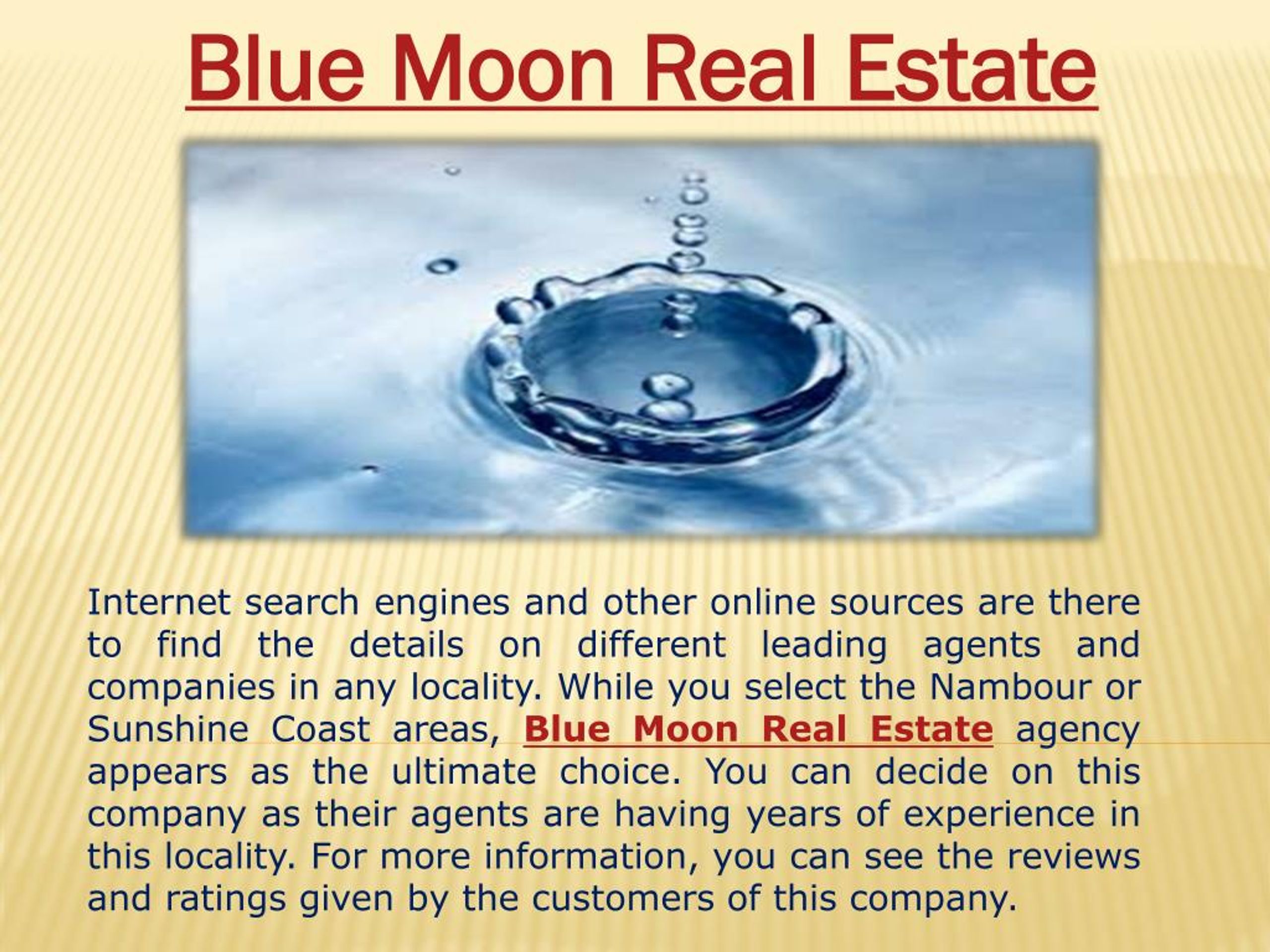 PPT Blue Moon Real Estate PowerPoint Presentation, free download ID