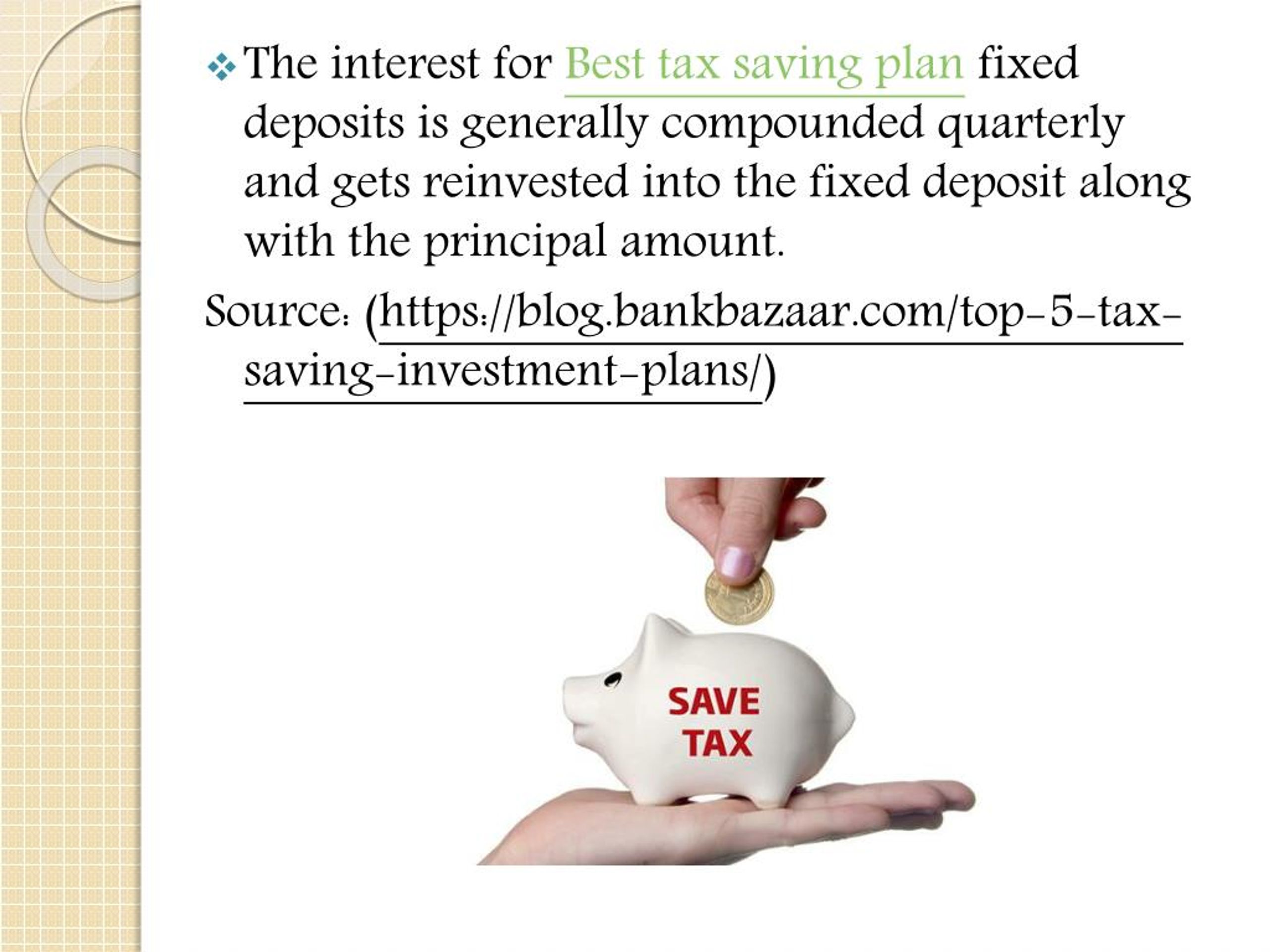 PPT Tax Saving Plans Top 5 Tax saving investment Plans PowerPoint