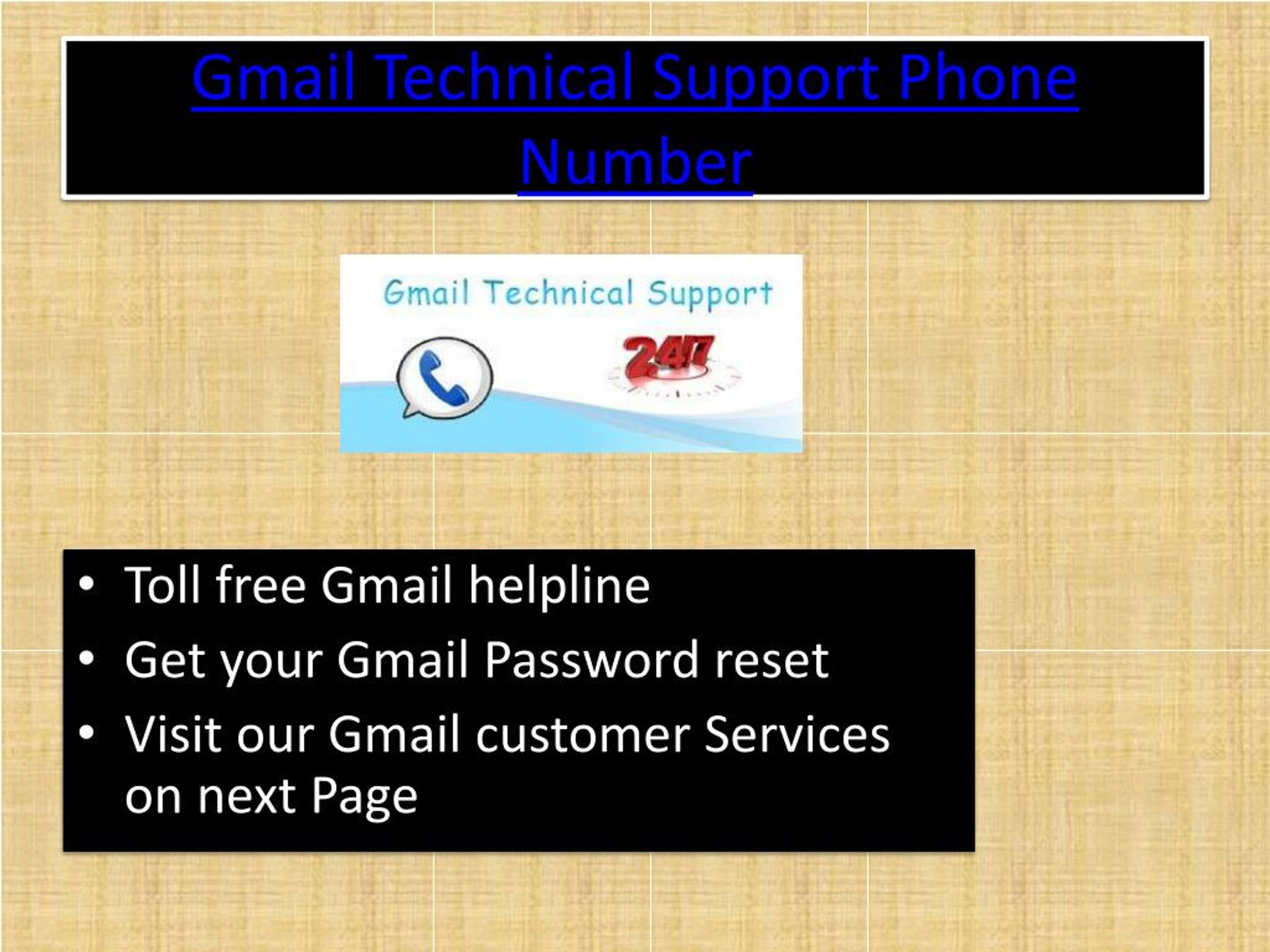 PPT Gmail Technical Support Phone Number PowerPoint Presentation