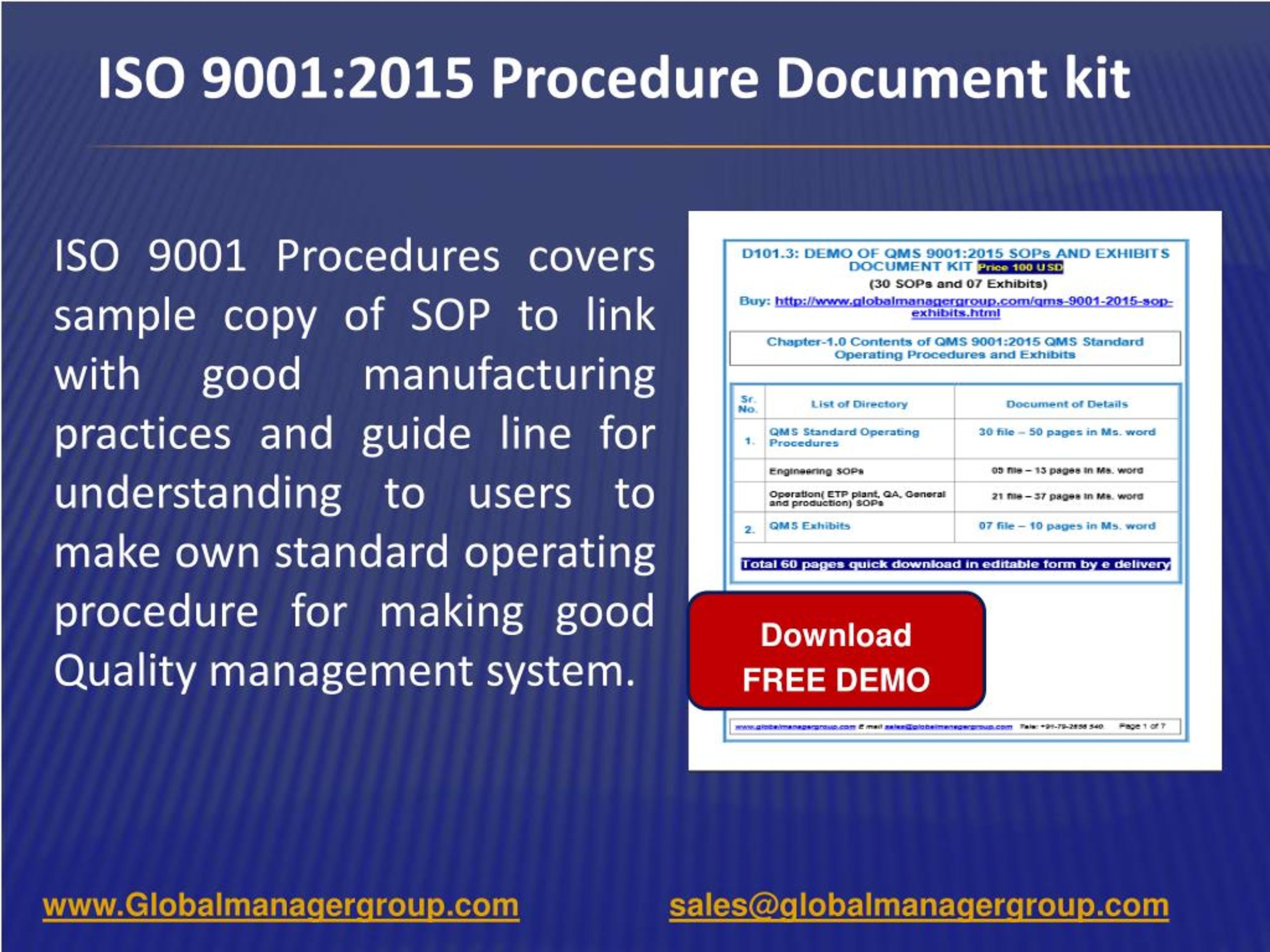 PPT ISO 90012015 Procedures PowerPoint Presentation, free download