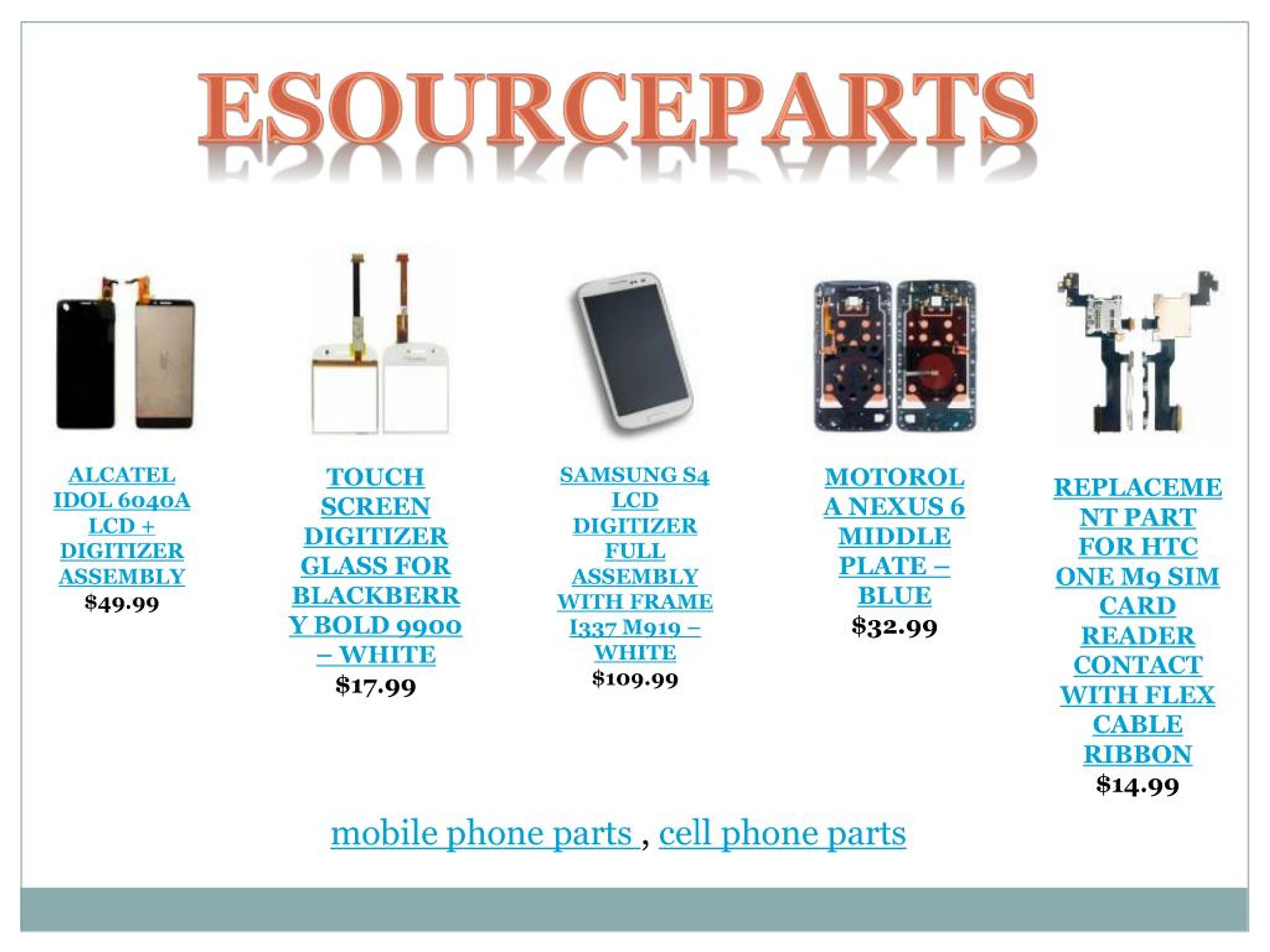 PPT cell phone parts store cell phone parts mobile phone parts