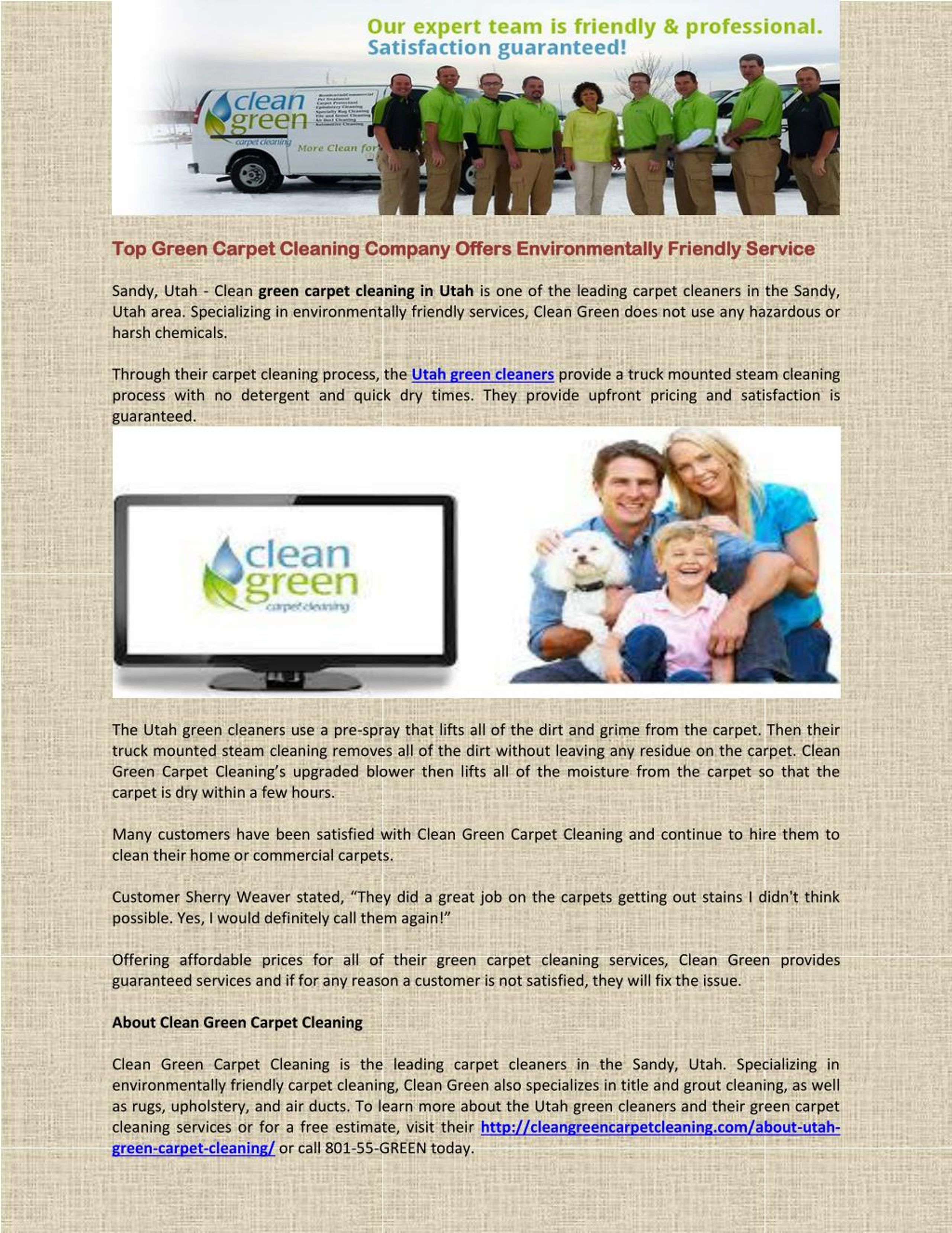 PPT Top Green Carpet Cleaning Company Offers Environmentally Friendly