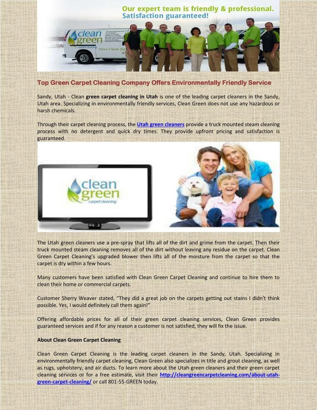 PPT Top Green Carpet Cleaning Company Offers Environmentally Friendly