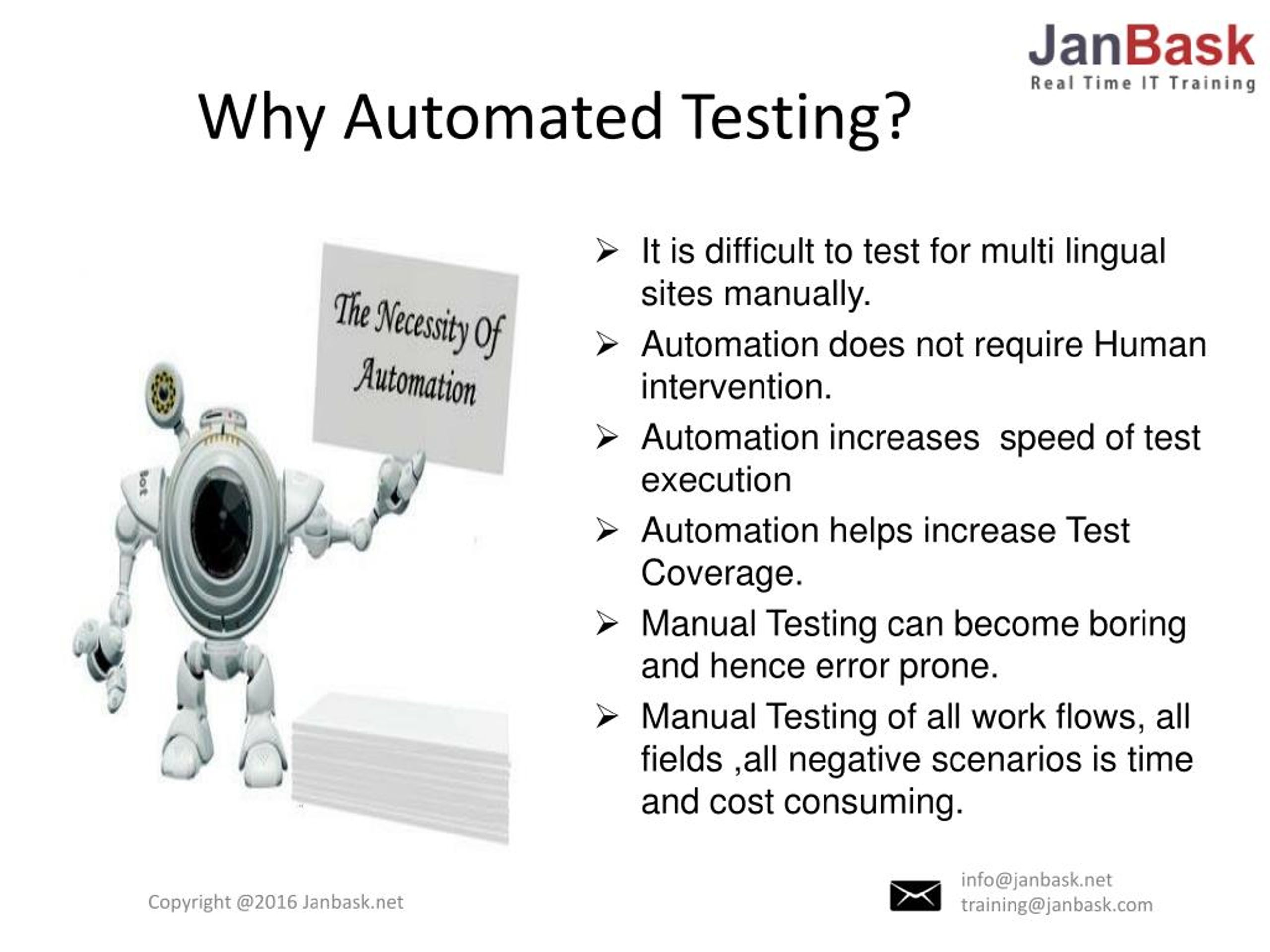 PPT Why Migrate to automation Testing ? PowerPoint Presentation, free