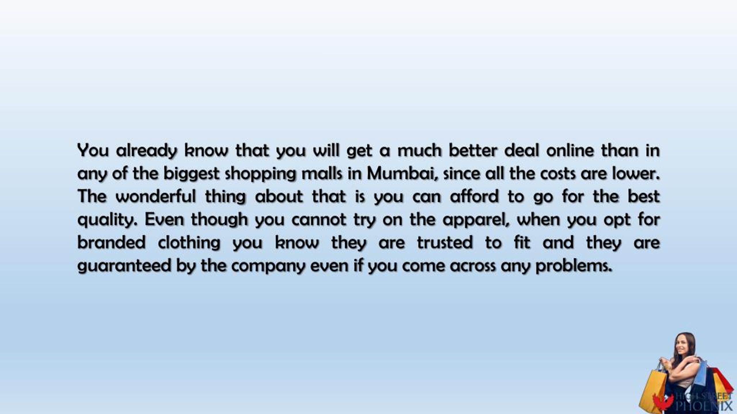 PPT Online shopping Vs shopping at the Best Malls in Mumbai