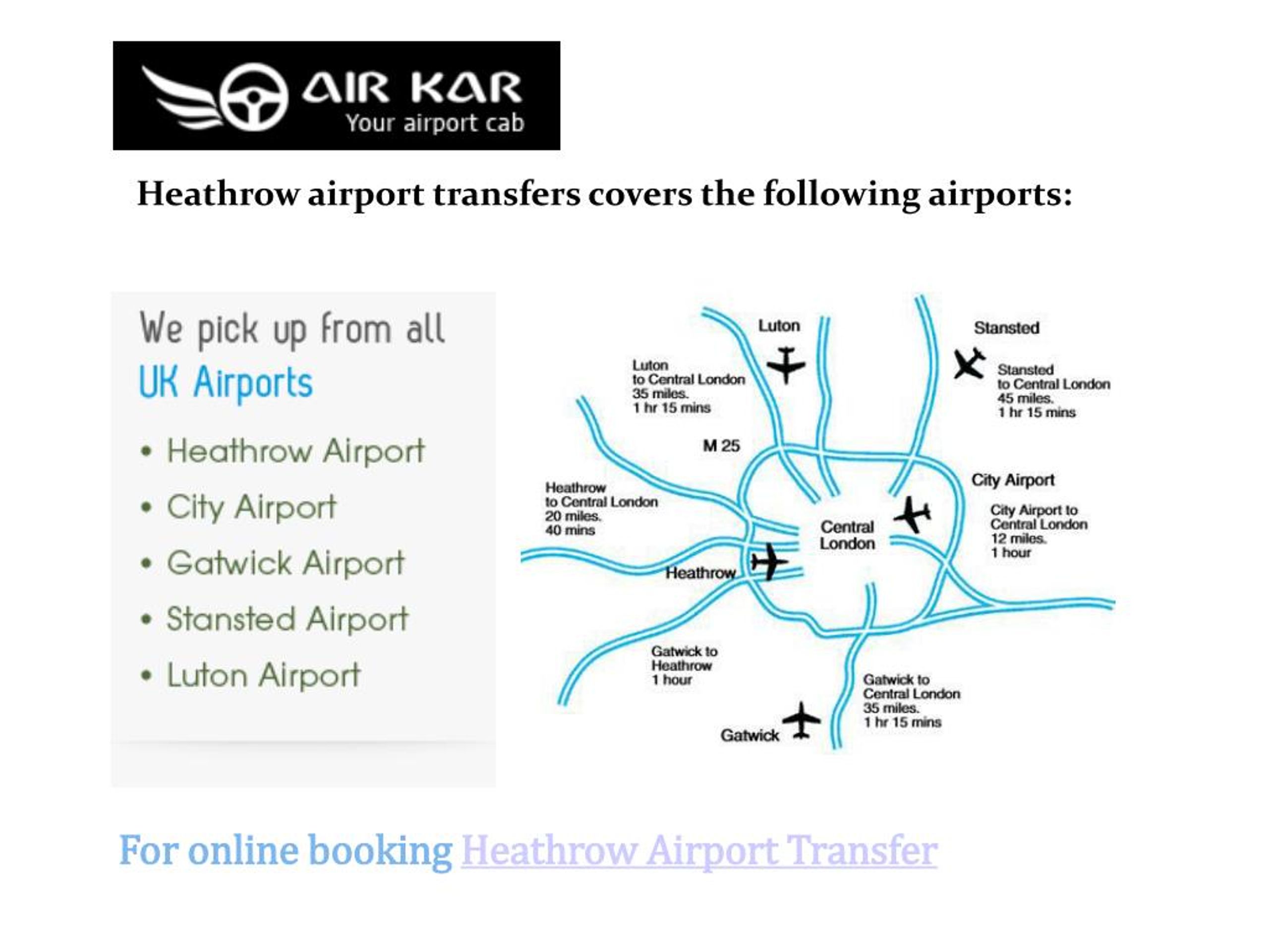 PPT Smart airport transfers cheapest heathrow taxi service PowerPoint