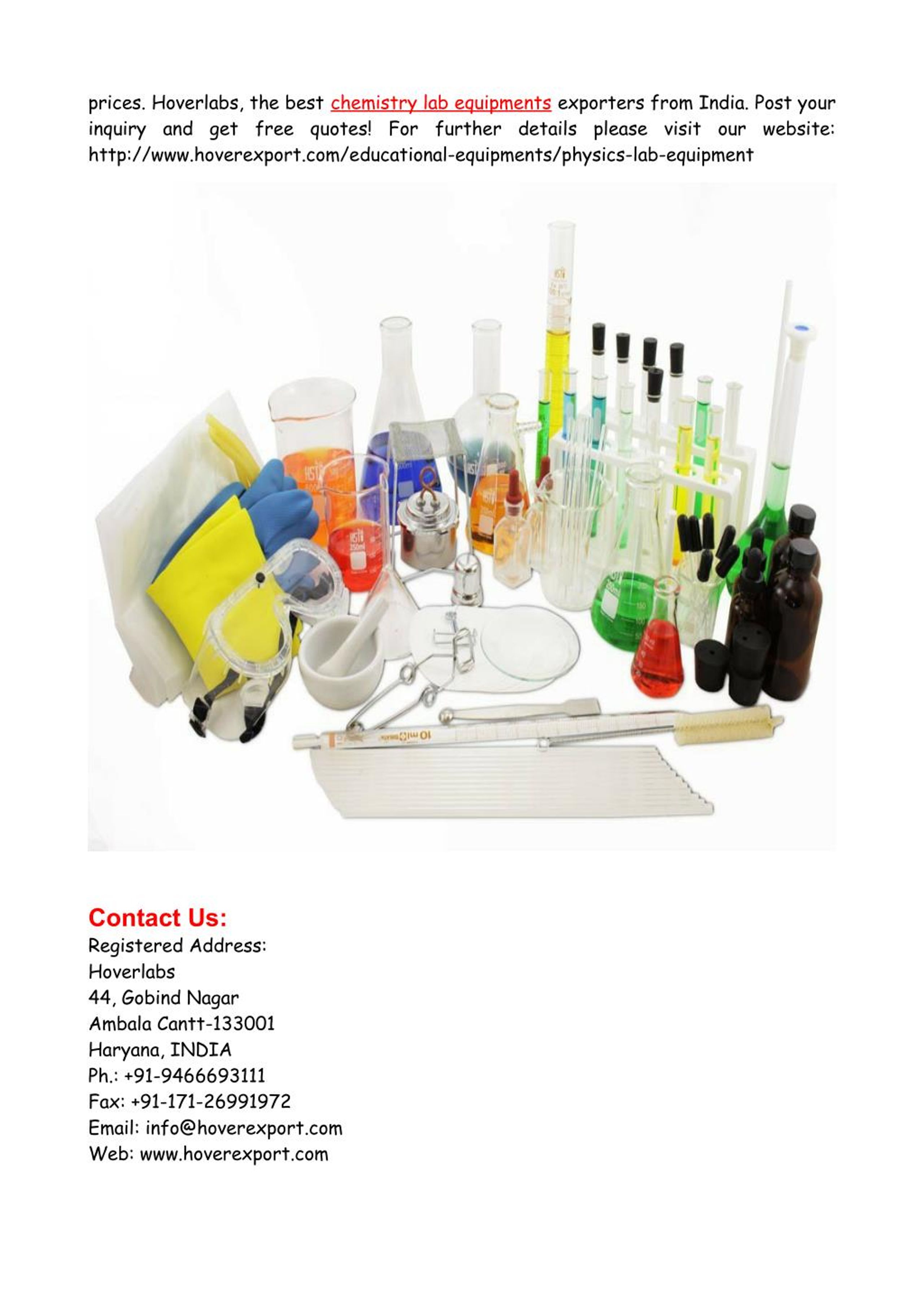 PPT Chemistry Lab Equipments Manufacturers India PowerPoint