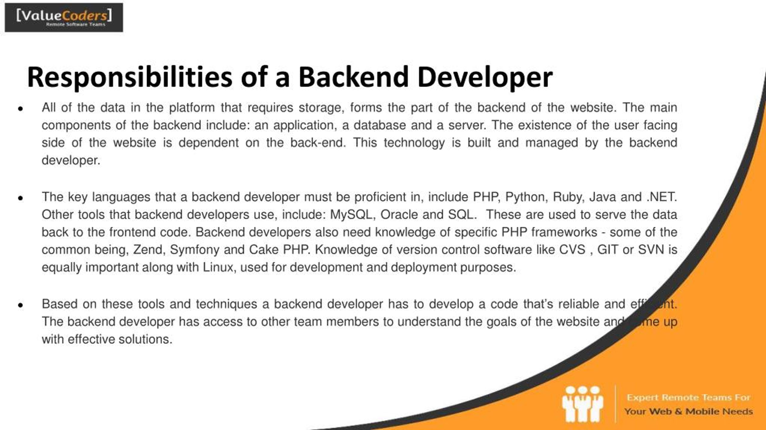 PPT Frontend vs backend developer PowerPoint Presentation, free