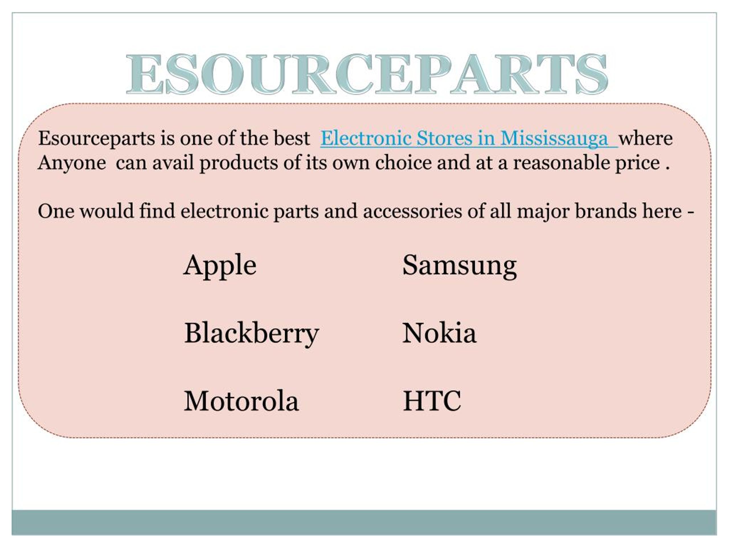 PPT Electronic Stores in Mississauga PowerPoint Presentation, free