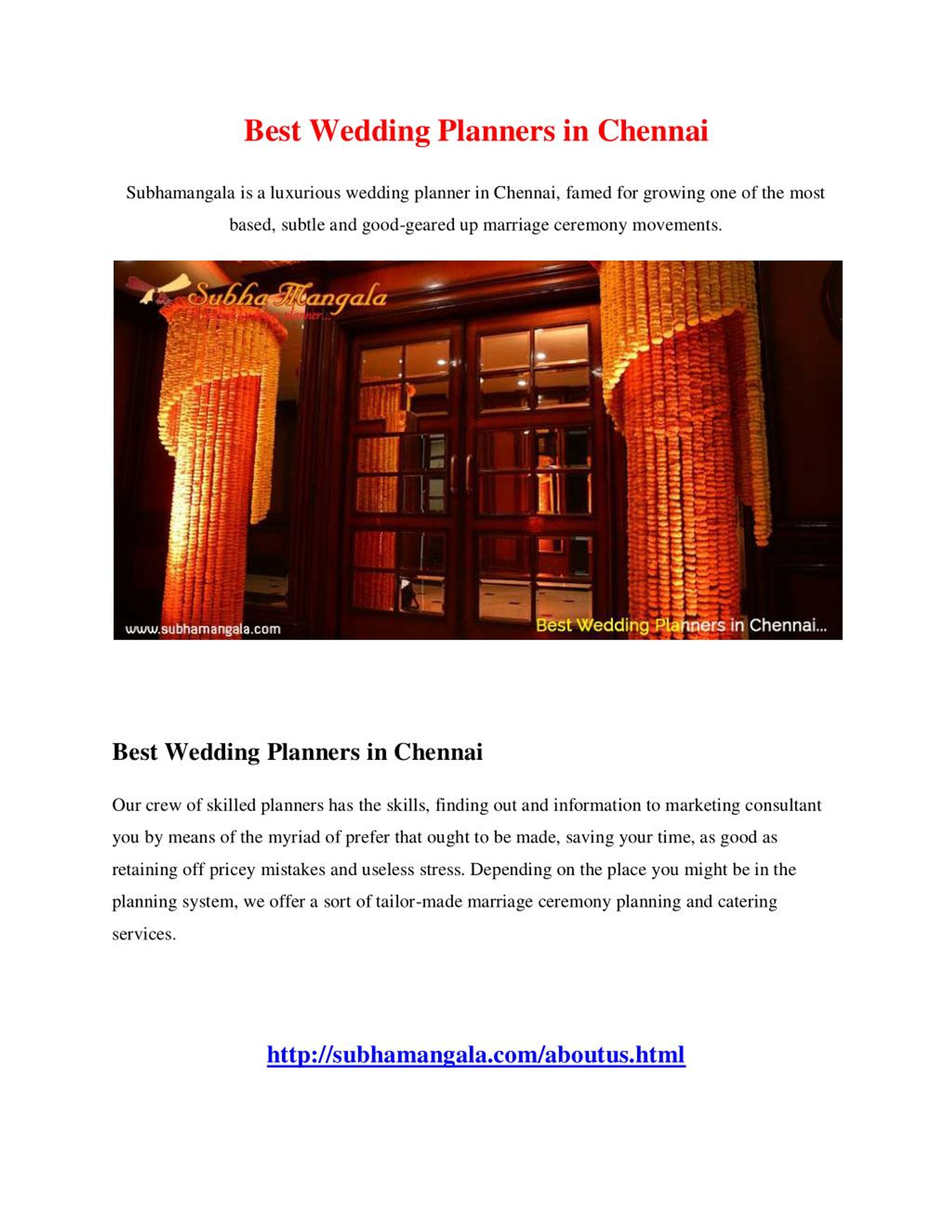 PPT Best Wedding Planners in Chennai PowerPoint Presentation, free